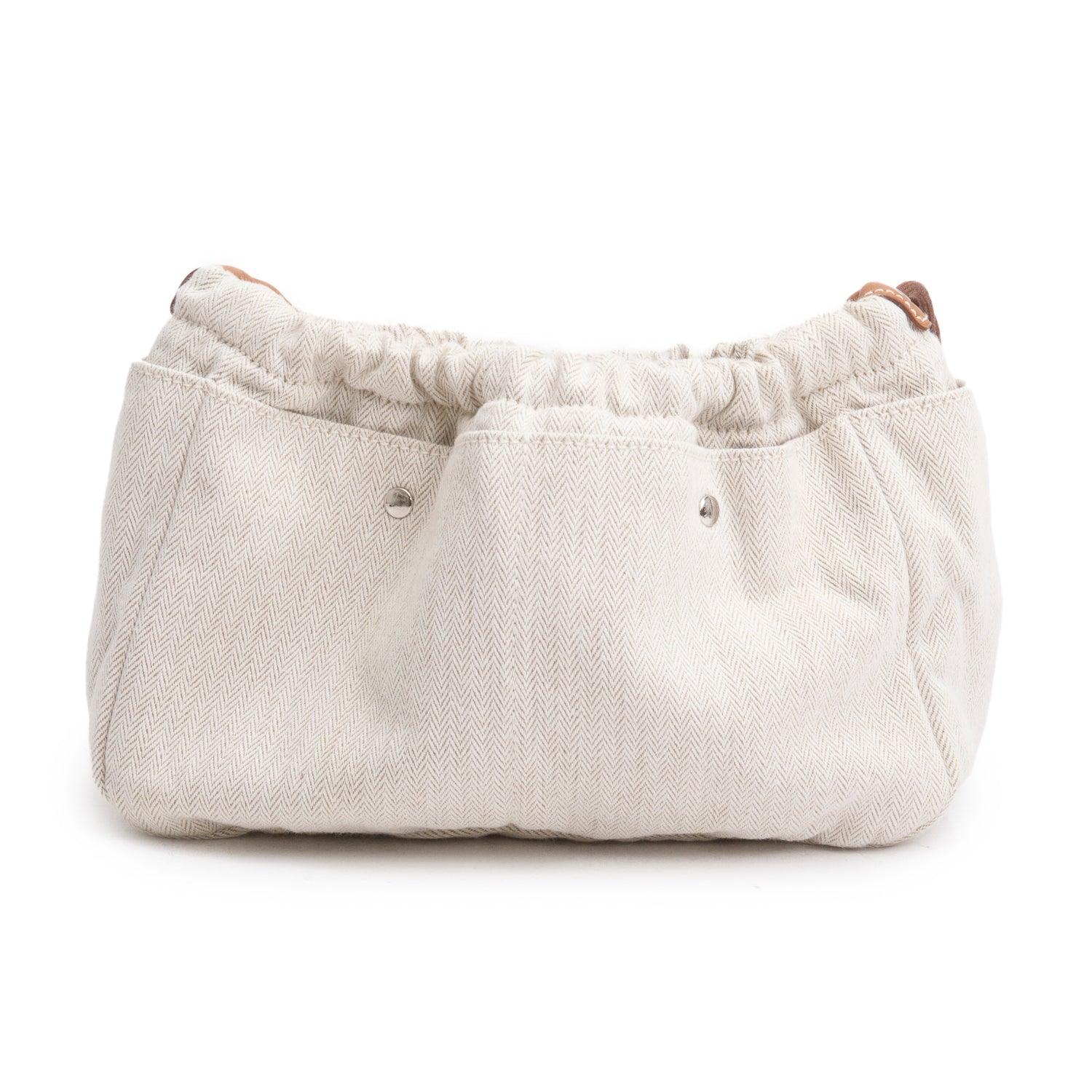 Hermes Beige Canvas Fourbi 25 Pouch