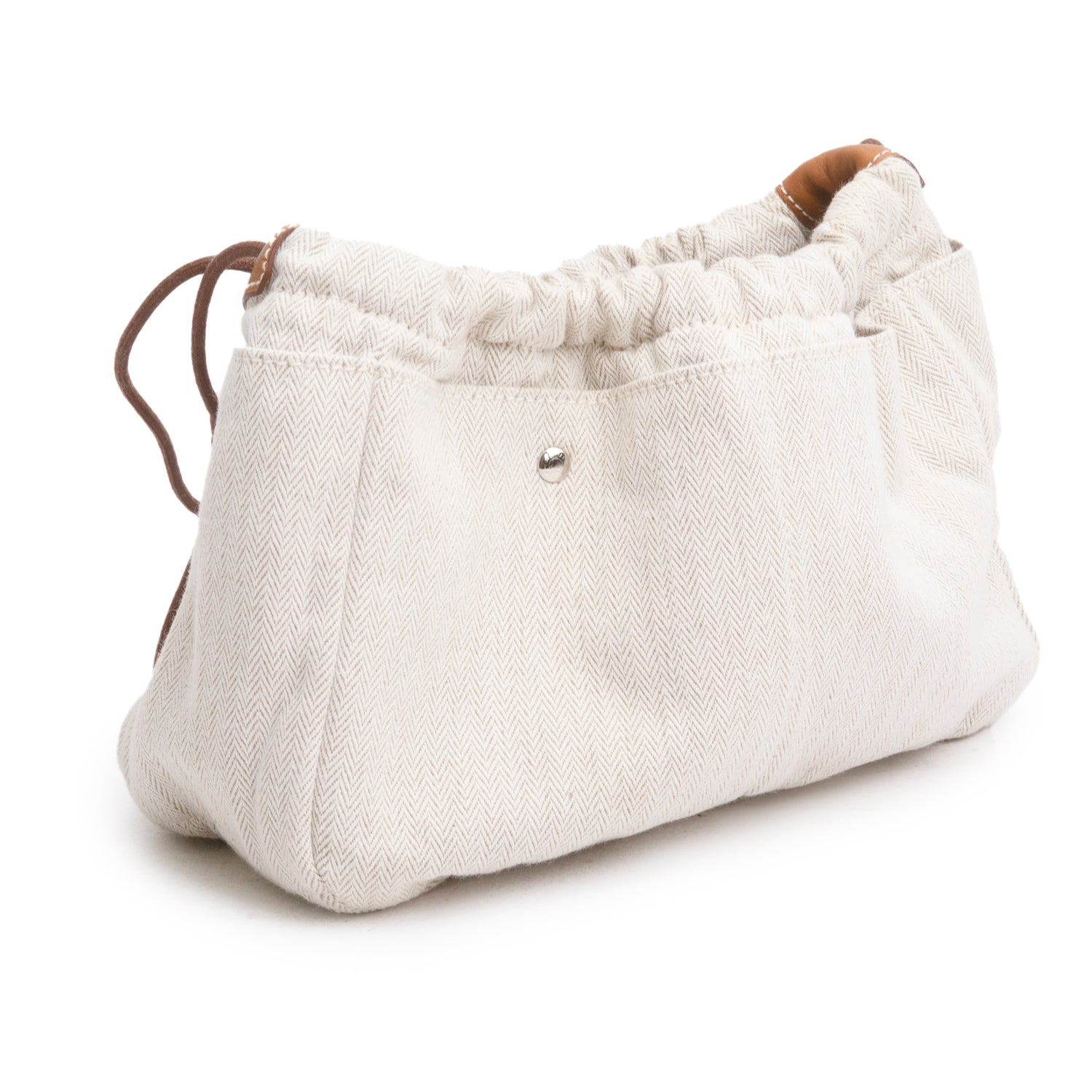Hermes Beige Canvas Fourbi 25 Pouch