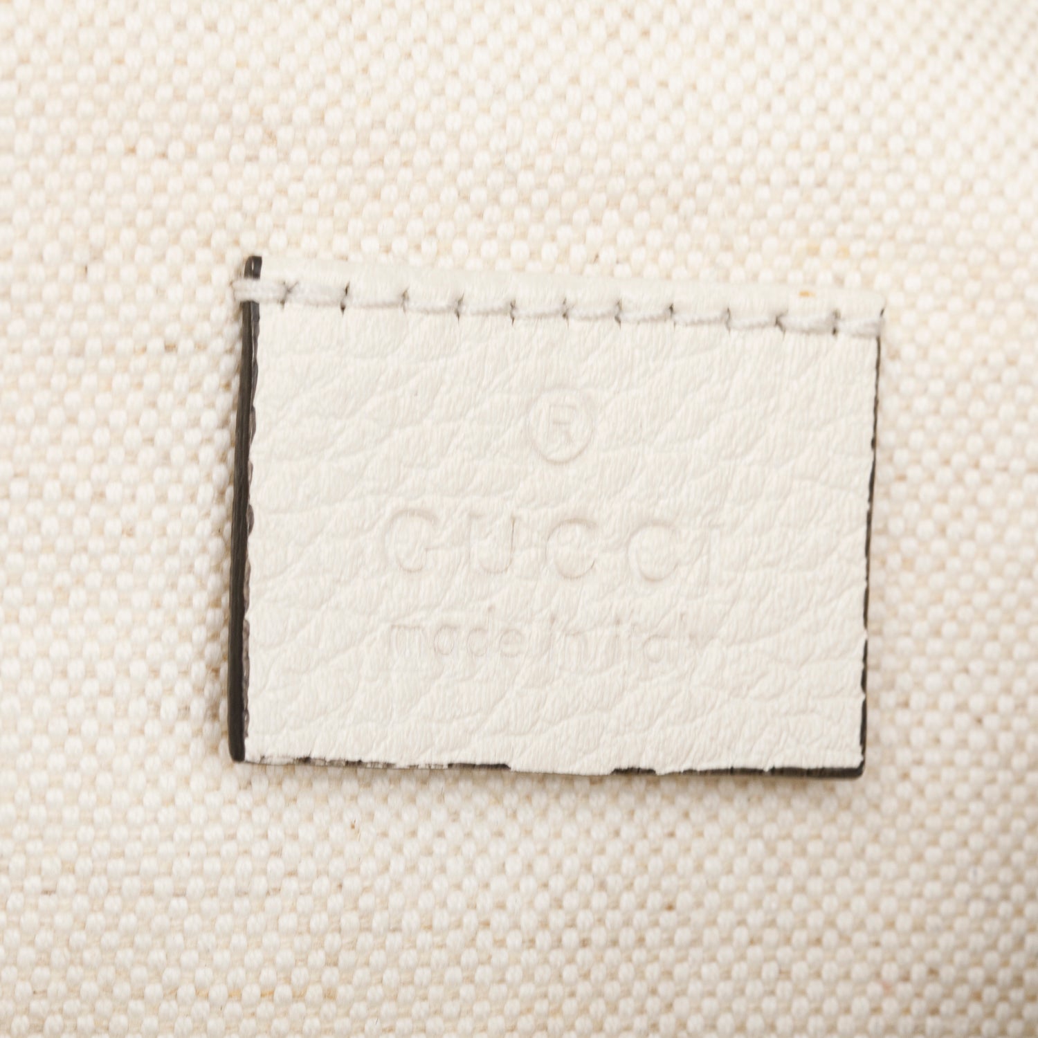 Gucci White Logo Print Calfskin Leather Large Belt Bag