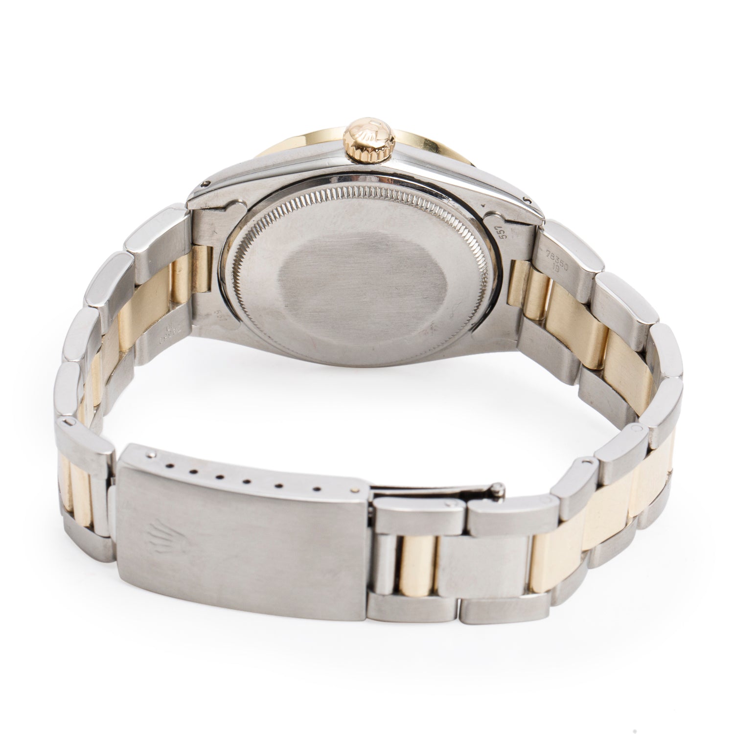 Rolex Vintage Stainless Steel & 18k Yellow Gold Oyster Perpetual Date 34 MM Watch White Roman Dial 1501