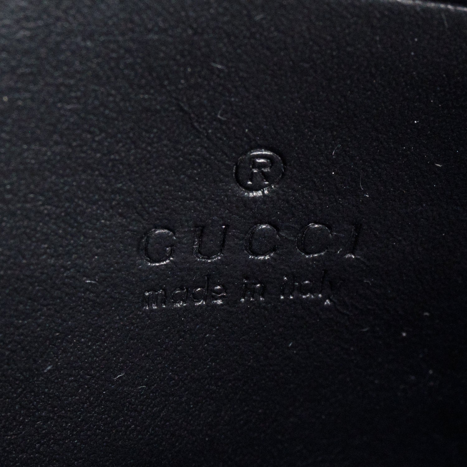 Gucci Black Guccissima Leather Interlocking G Icon Signature Wallet on Chain