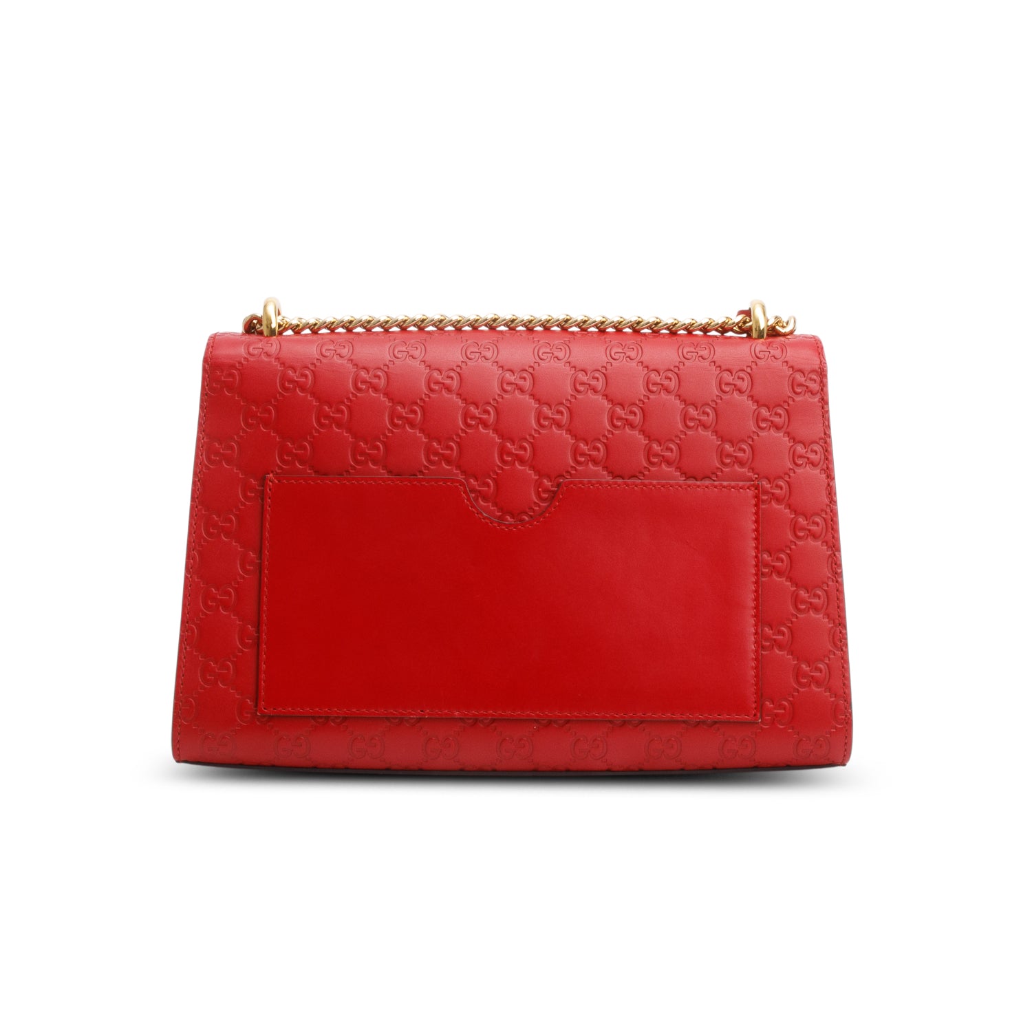 Gucci Red Guccissima Medium Padlock Shoulder Bag