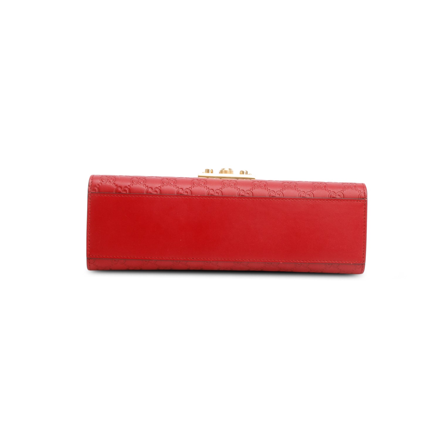 Gucci Red Guccissima Medium Padlock Shoulder Bag