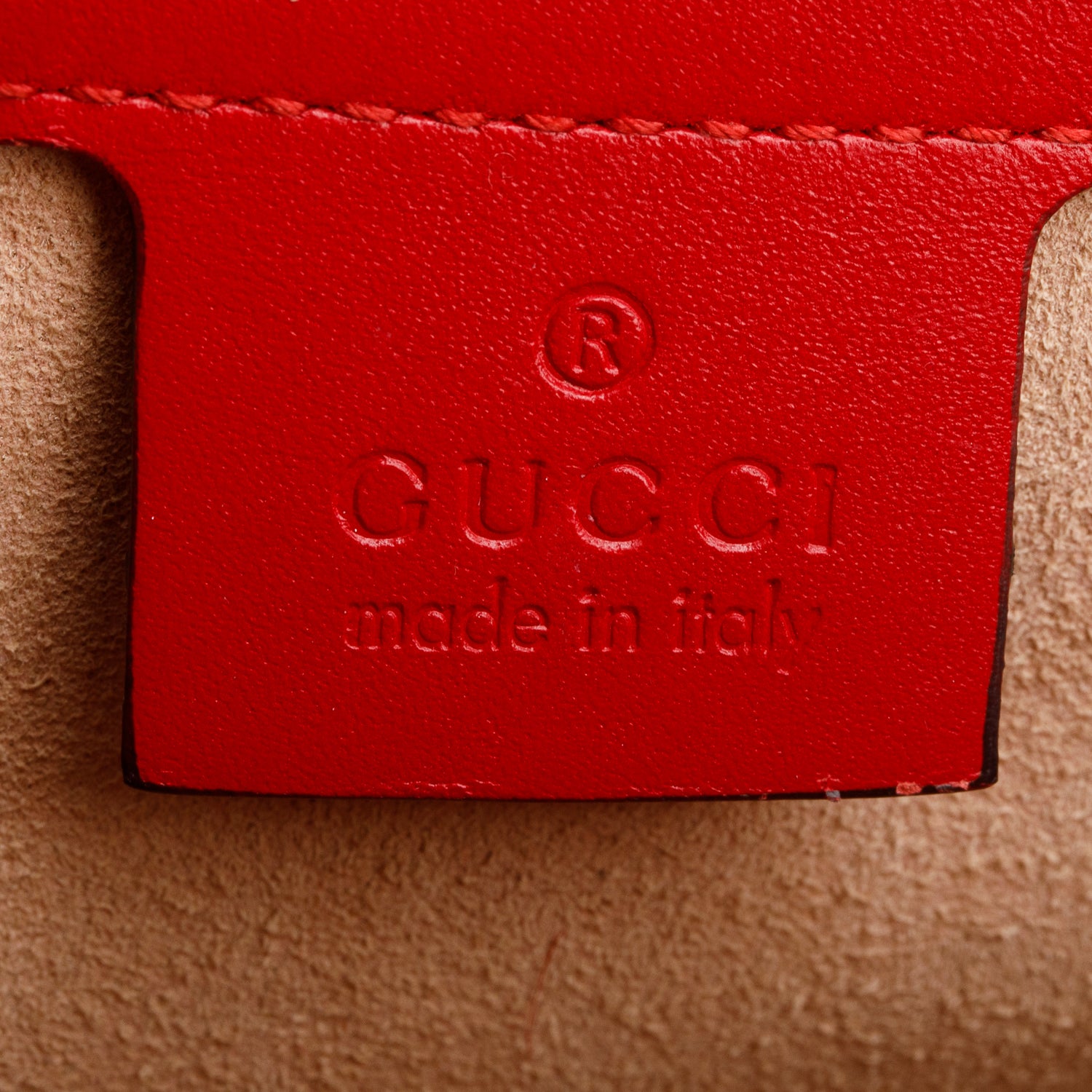 Gucci Red Guccissima Medium Padlock Shoulder Bag