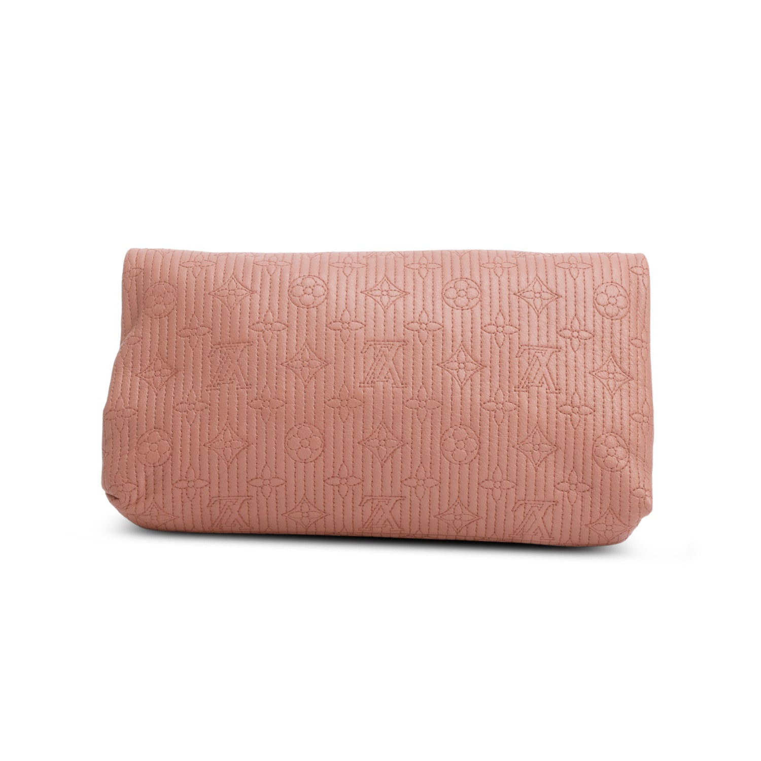 Louis Vuitton Pink Calfskin Quilted Monogram Altair Clutch
