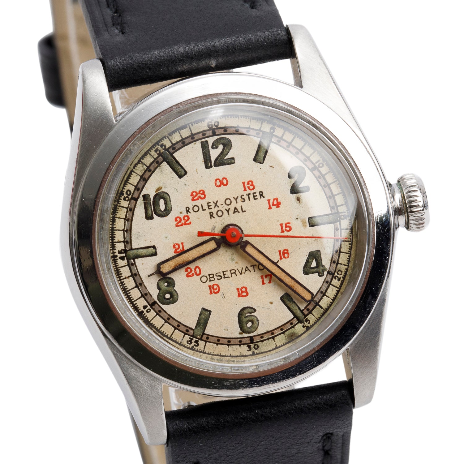 Rolex Vintage Stainless Steel Oyster Royal Observatory 30 MM Watch White Dial 2280