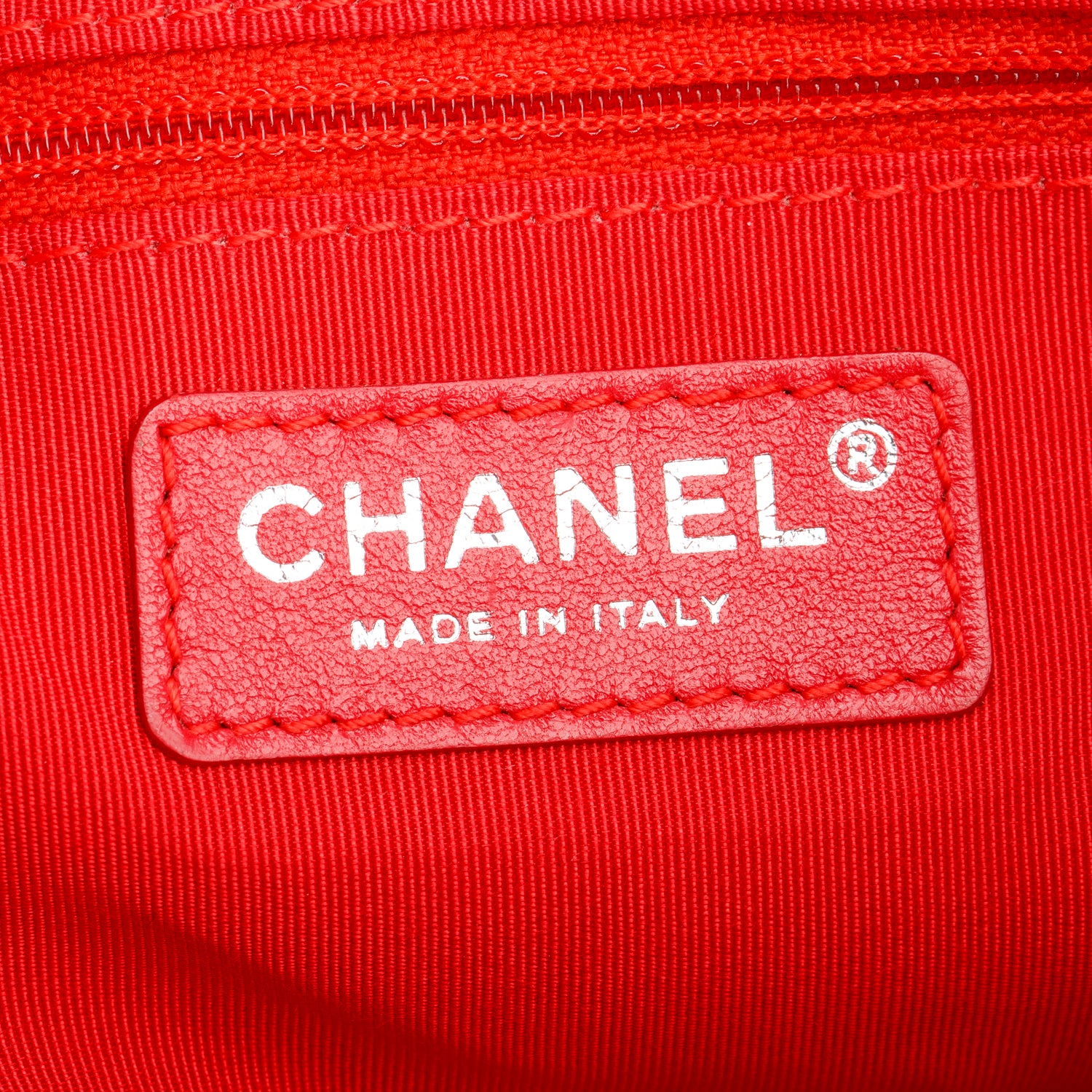 Chanel Red Fancy Crochet Single Flap Bag