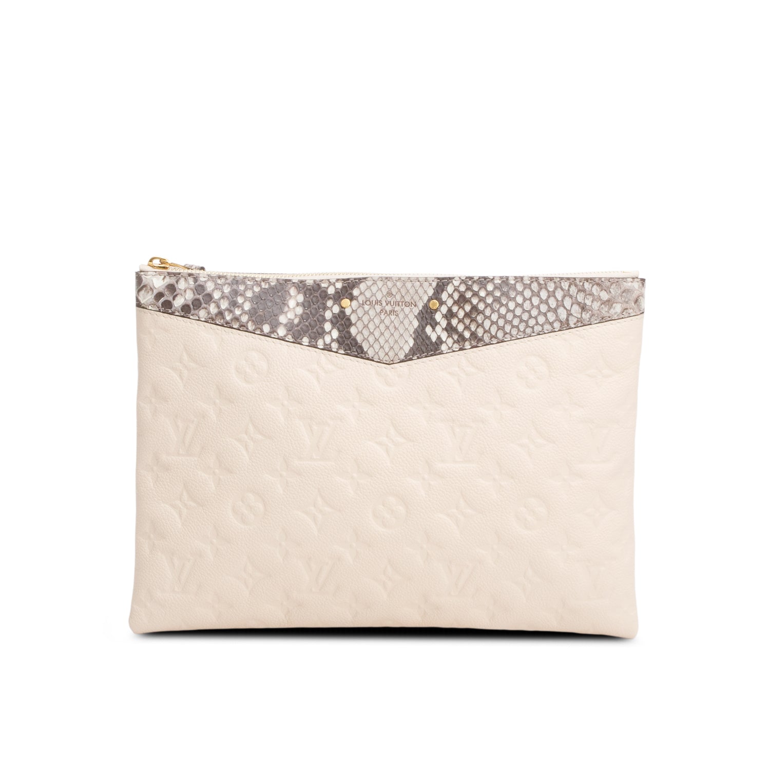 Louis Vuitton Cream Monogram Empreinte Python Daily Pouch