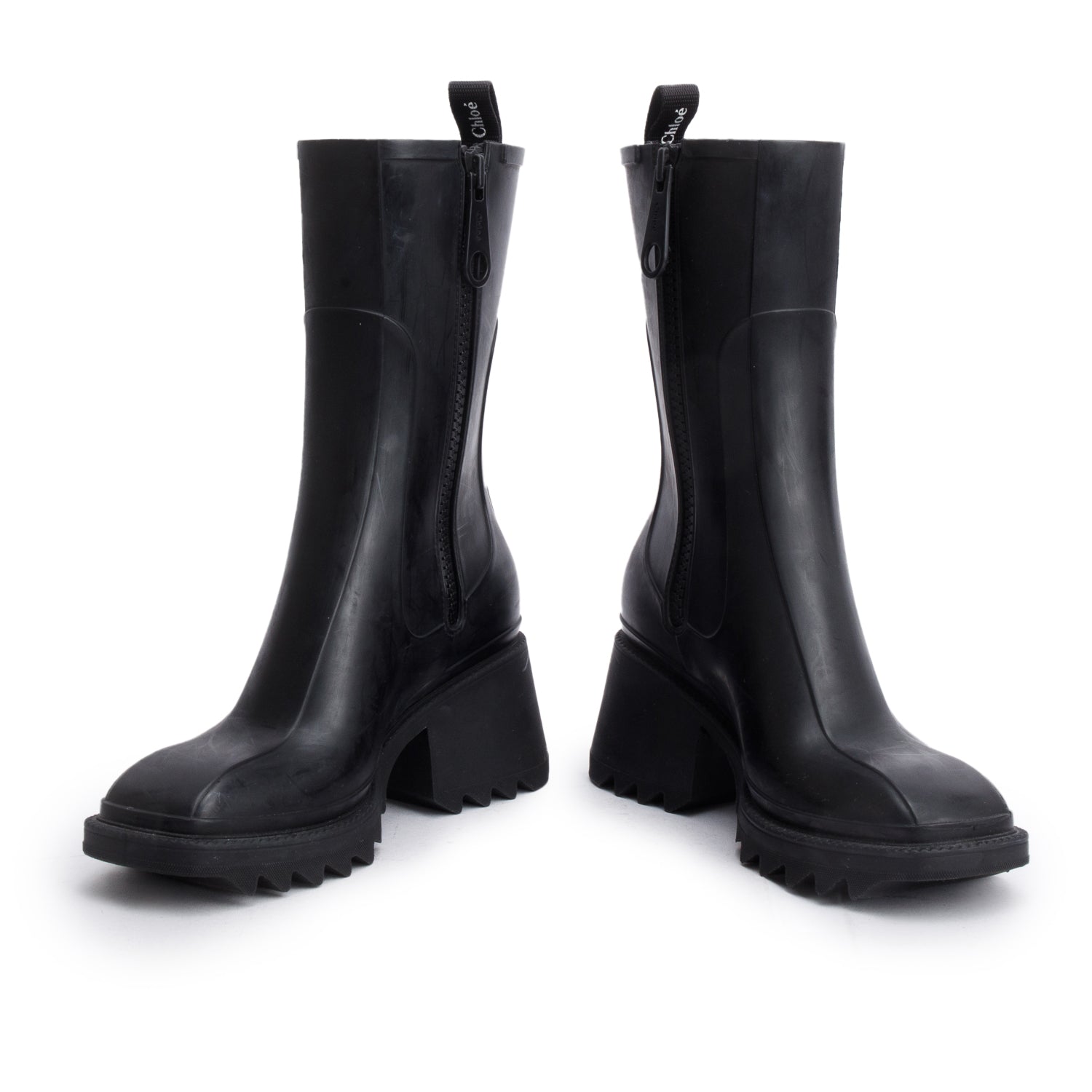 Chloe Black Betty Rain Boot, Size 38