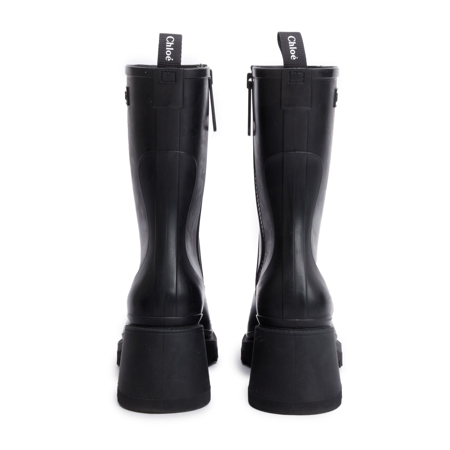 Chloe Black Betty Rain Boot, Size 38