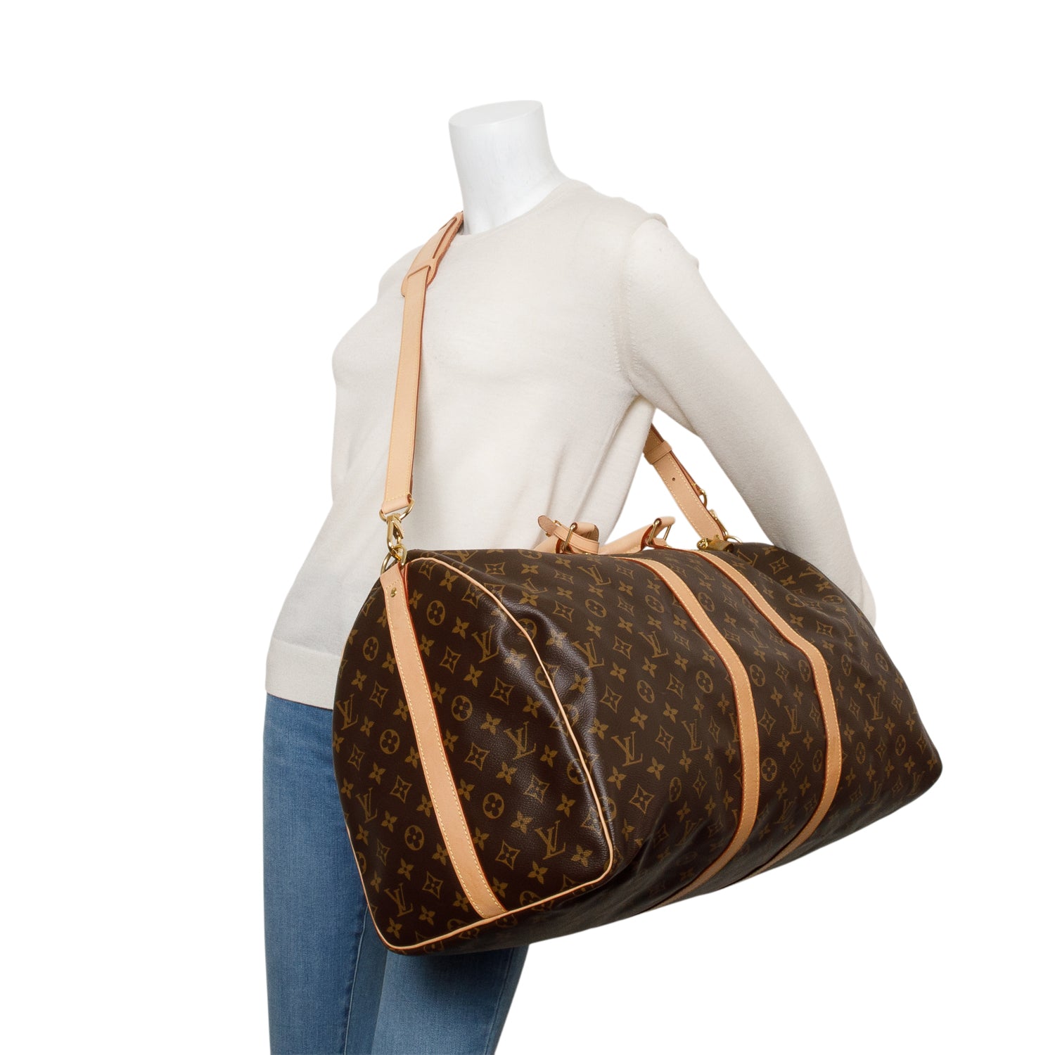 Louis Vuitton Monogram Keepall Bandouliere 55 w/ Box & Strap