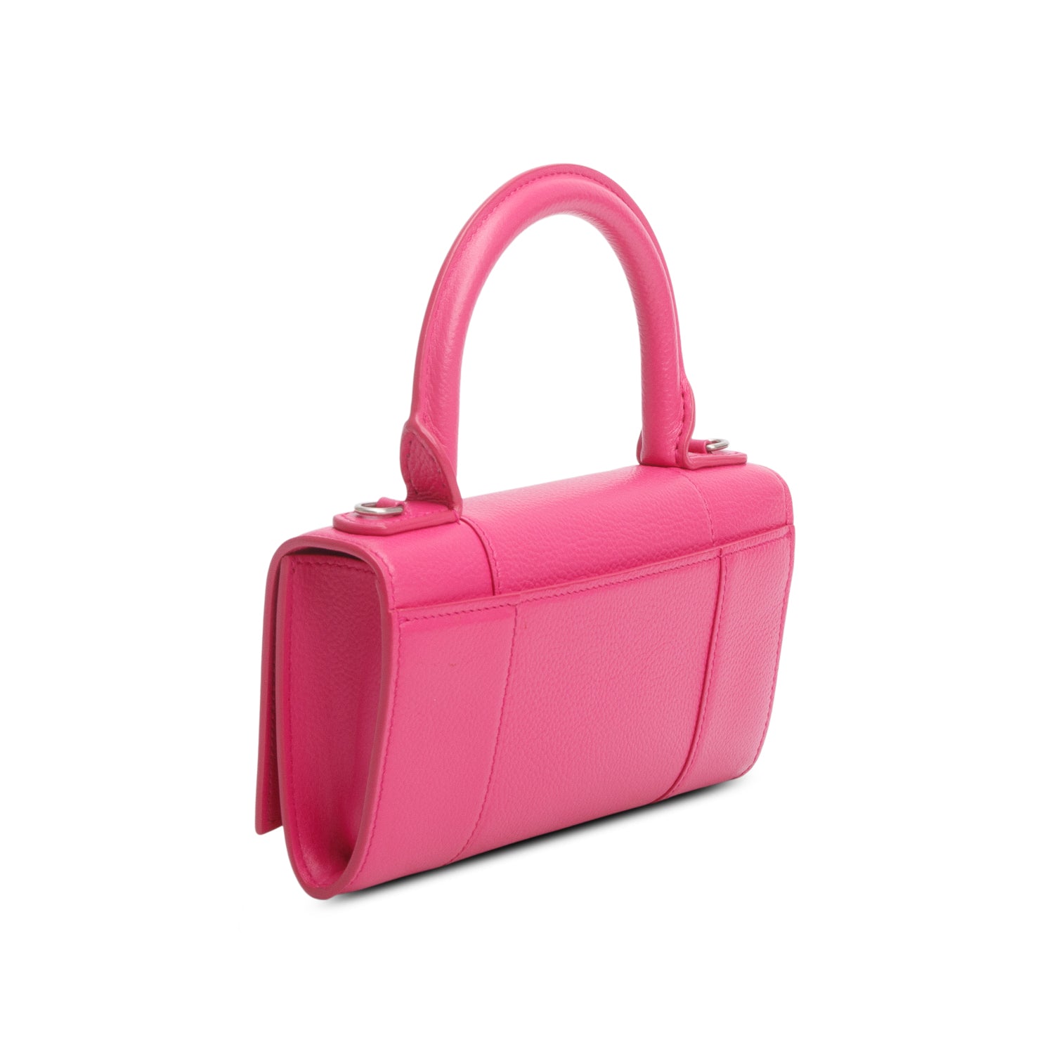 Balenciaga Pink Grained Calf Leather Hourglass Phone Holder w/ Box & Chain