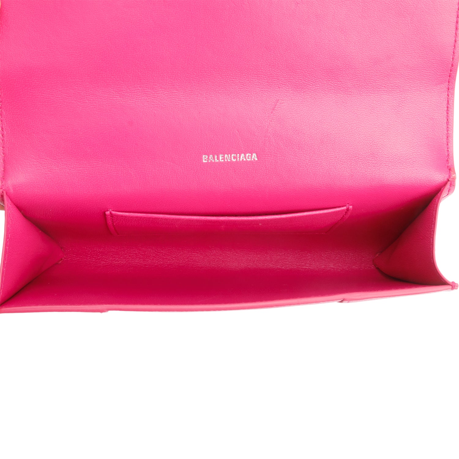 Balenciaga Pink Grained Calf Leather Hourglass Phone Holder w/ Box & Chain