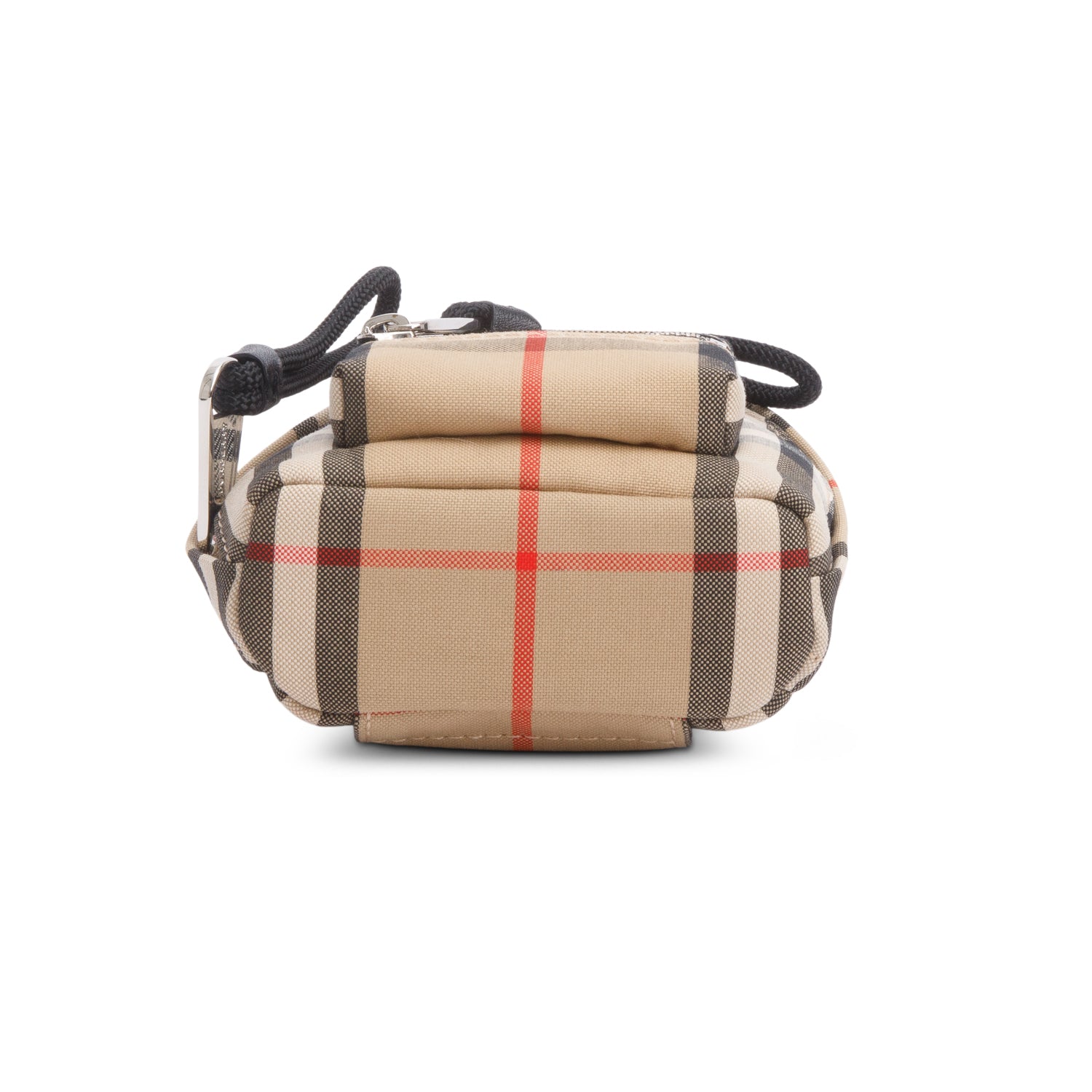 Burberry Brown Vintage Check Mini Jett Backpack Key Charm