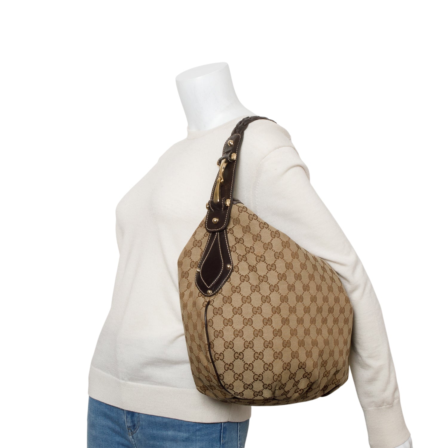 Gucci GG Monogram Canvas Large Pelham Hobo