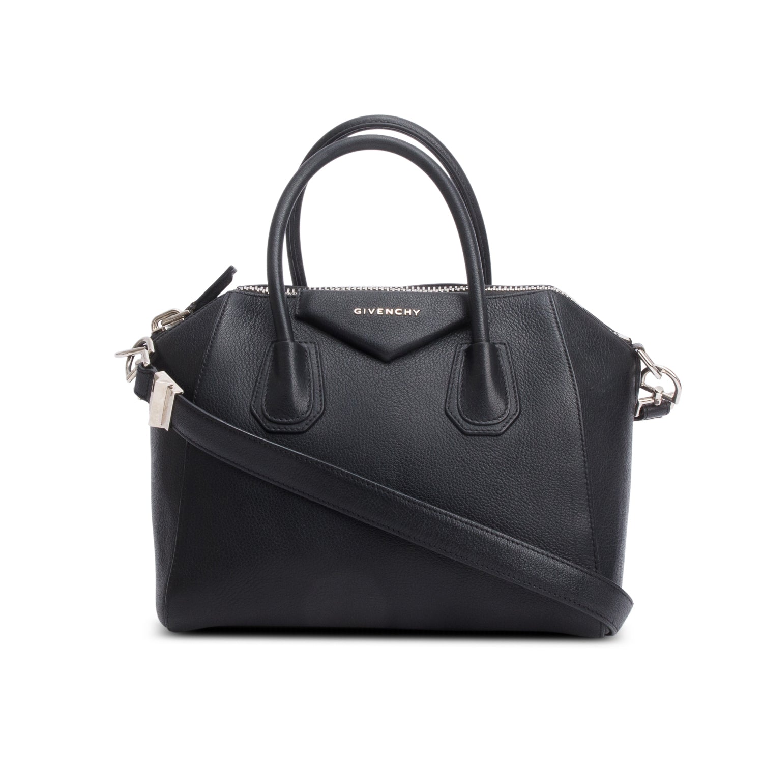 Givenchy Black Sugar Goatskin Medium Antigona w/ Strap