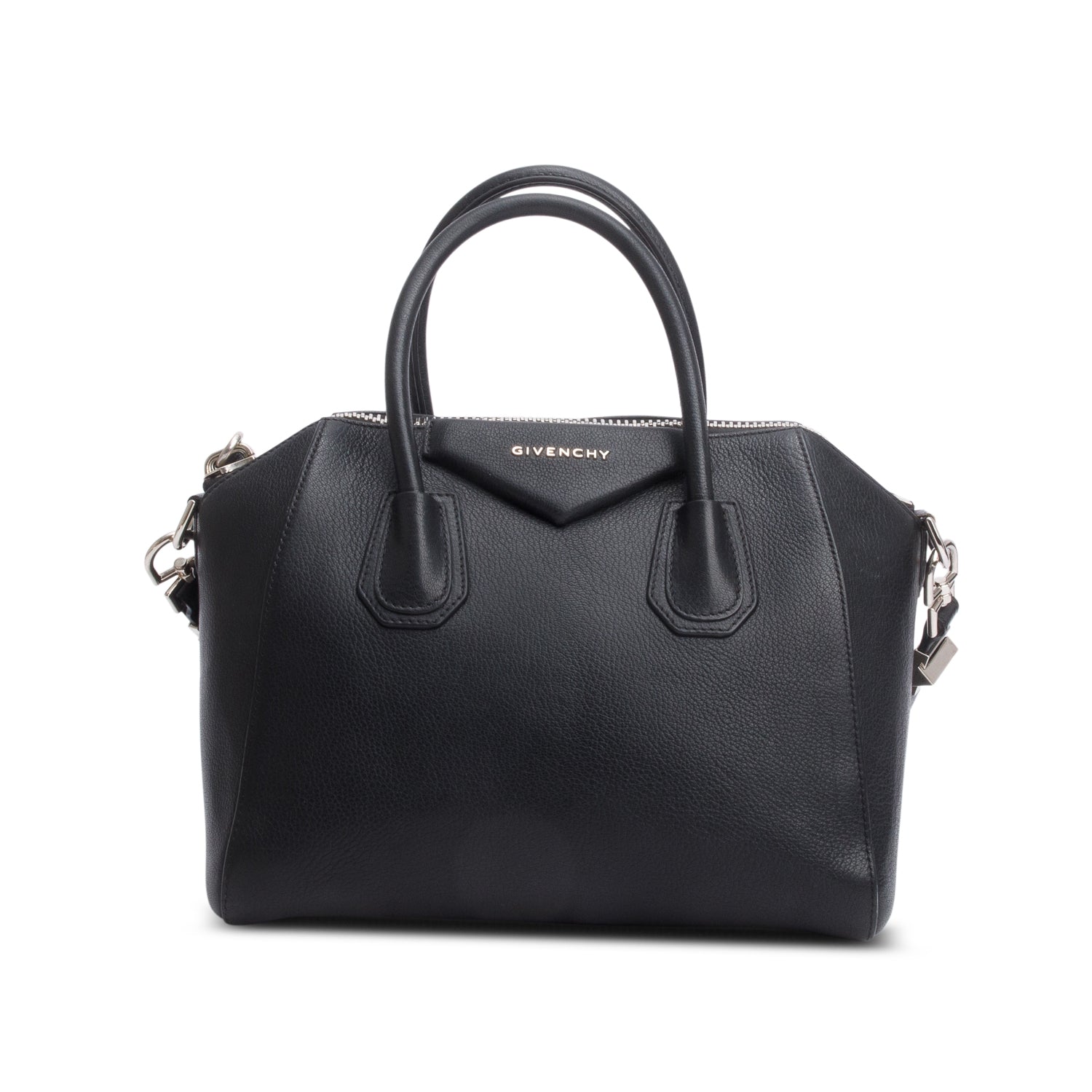 Givenchy Black Sugar Goatskin Medium Antigona w/ Strap