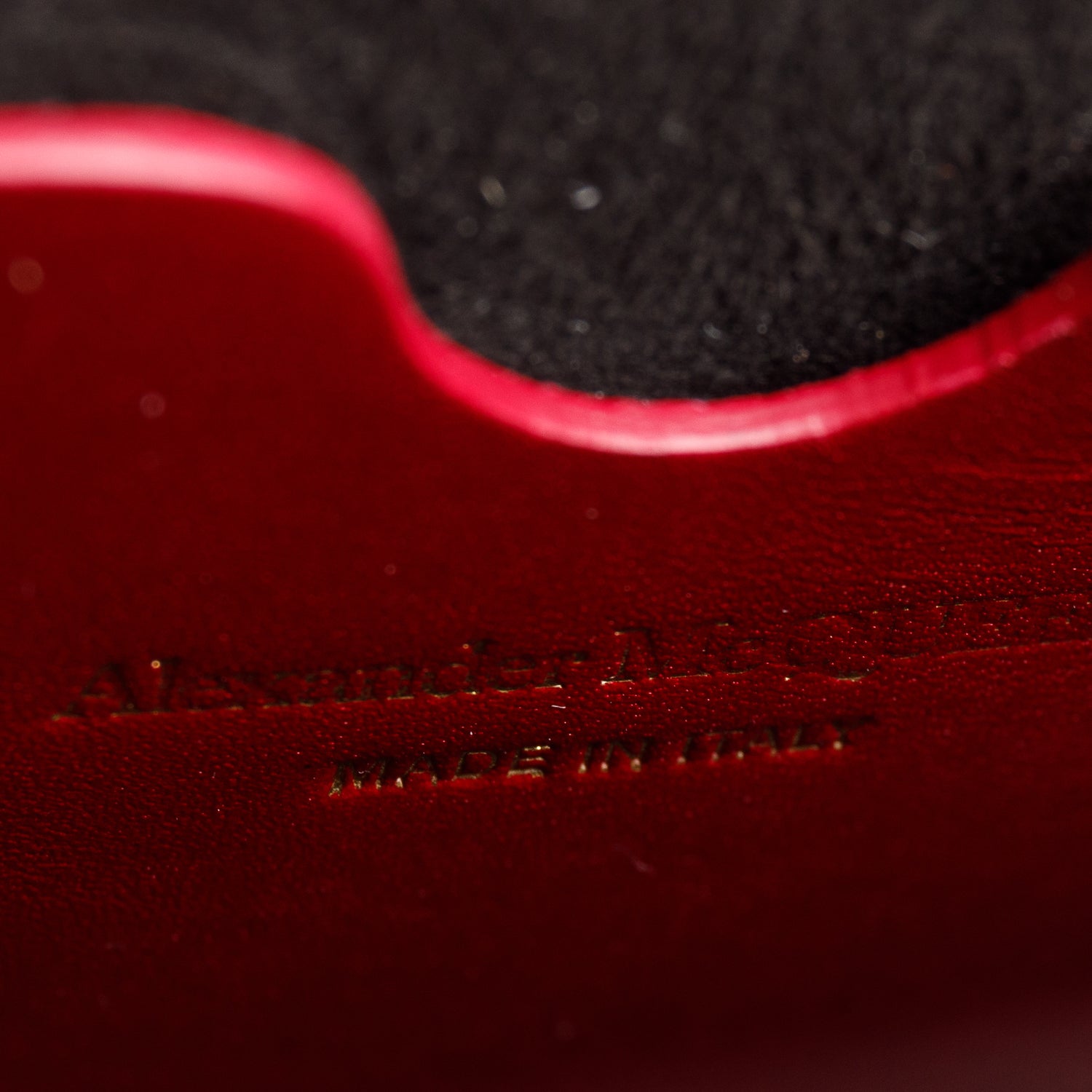 Alexander McQueen Red Calfskin Leather Crystal Smalll Jewelled Knuckle Shoulder Bag