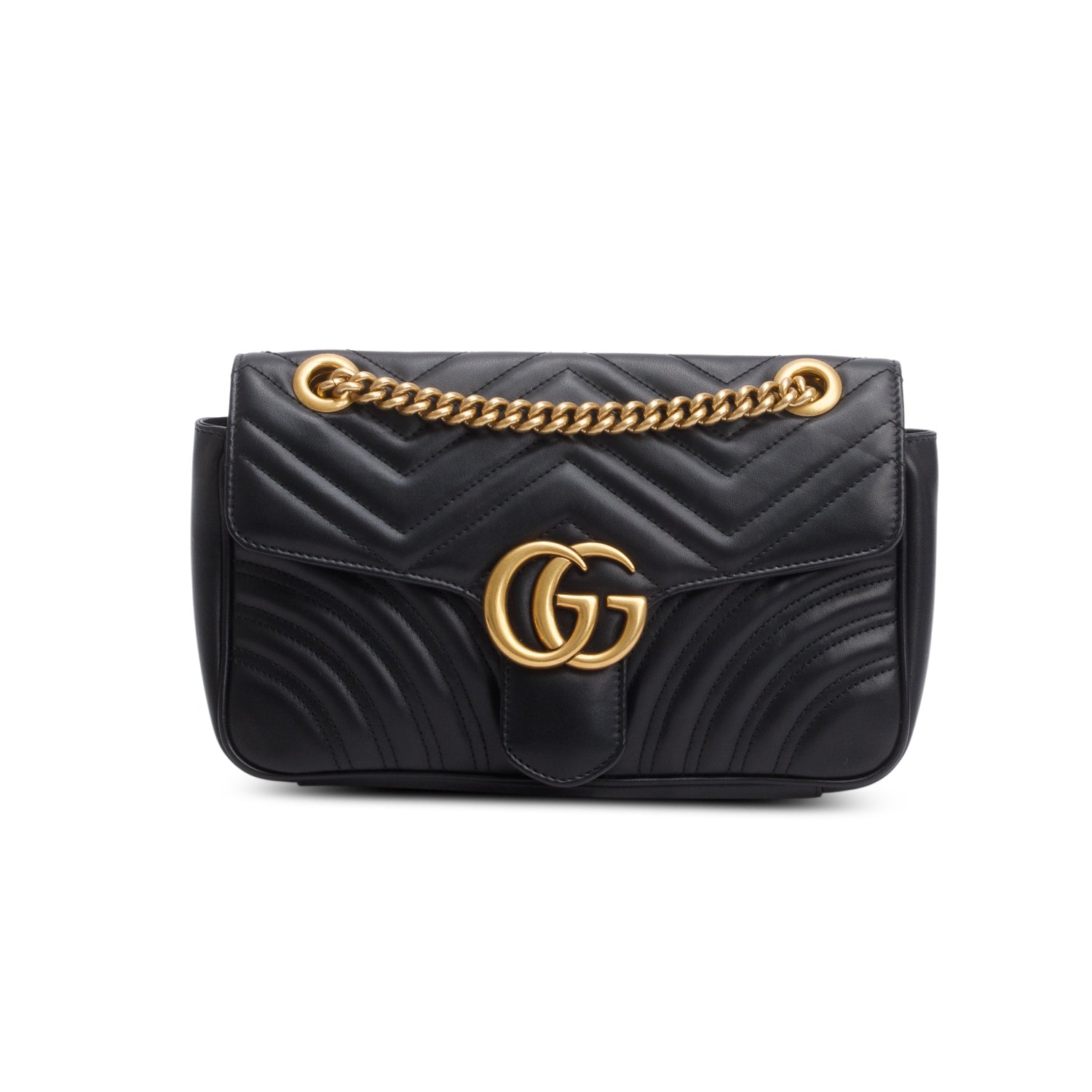 Gucci Black GG Marmont Matelasse Medium Shoulder Bag