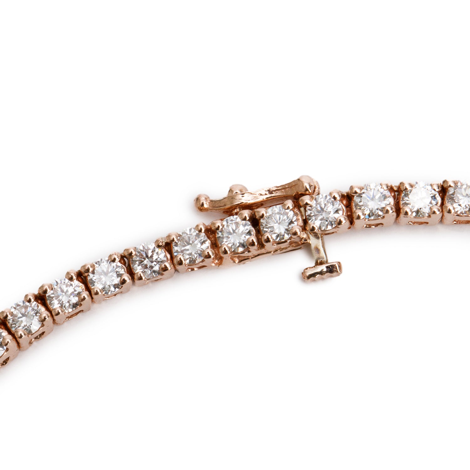 10k Rose Gold 7.70 tcw. Diamond Tennis Necklace