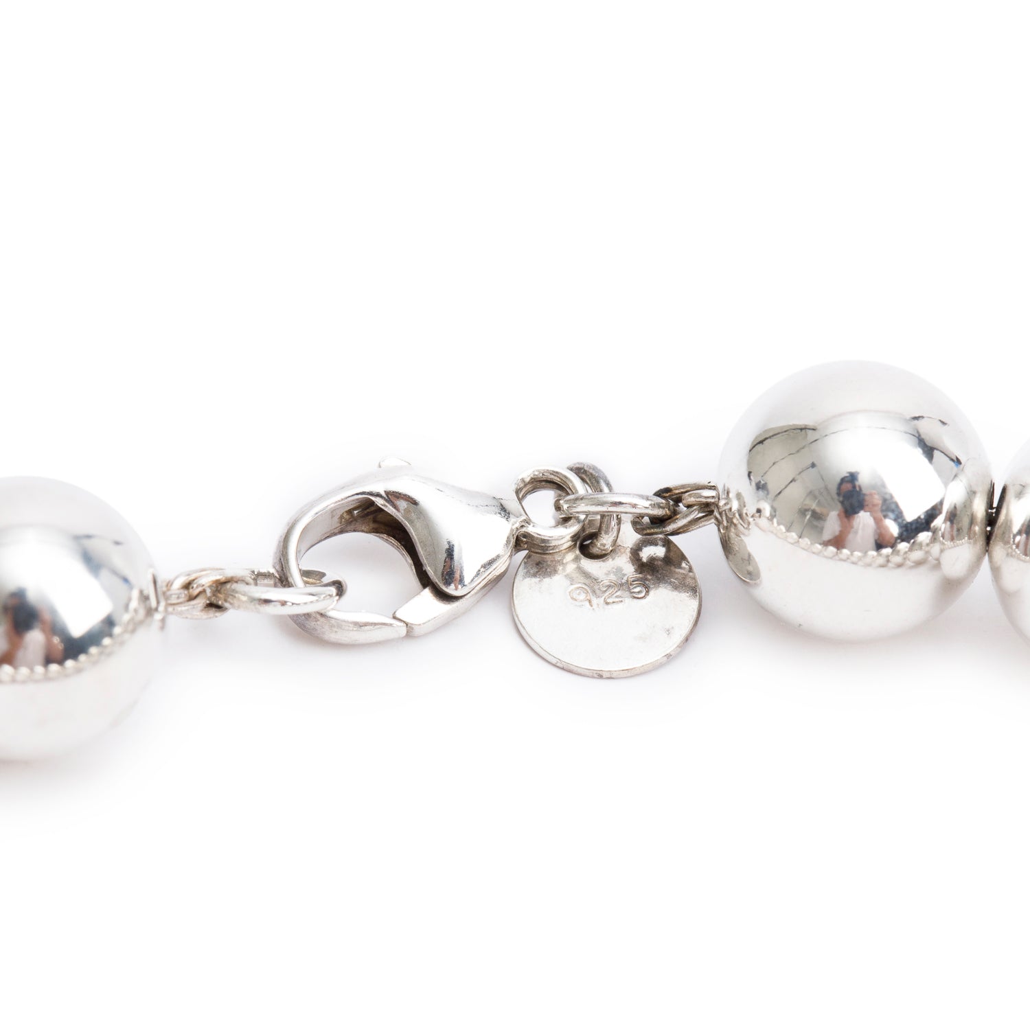 Tiffany & Co. Sterling Silver 10 MM HardWear Ball Bracelet