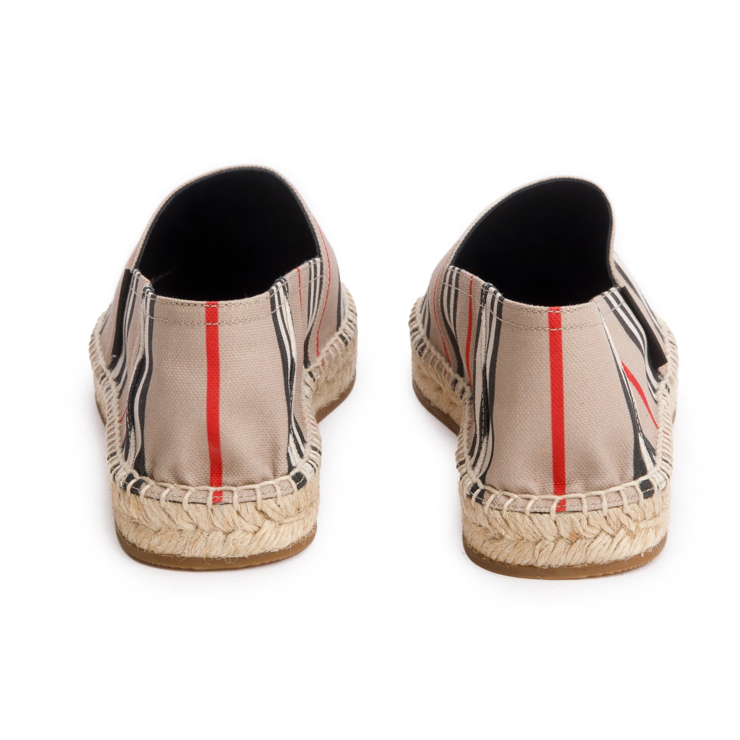 Burberry Beige Check Mews Espadrilles, Size 38 w/ Box