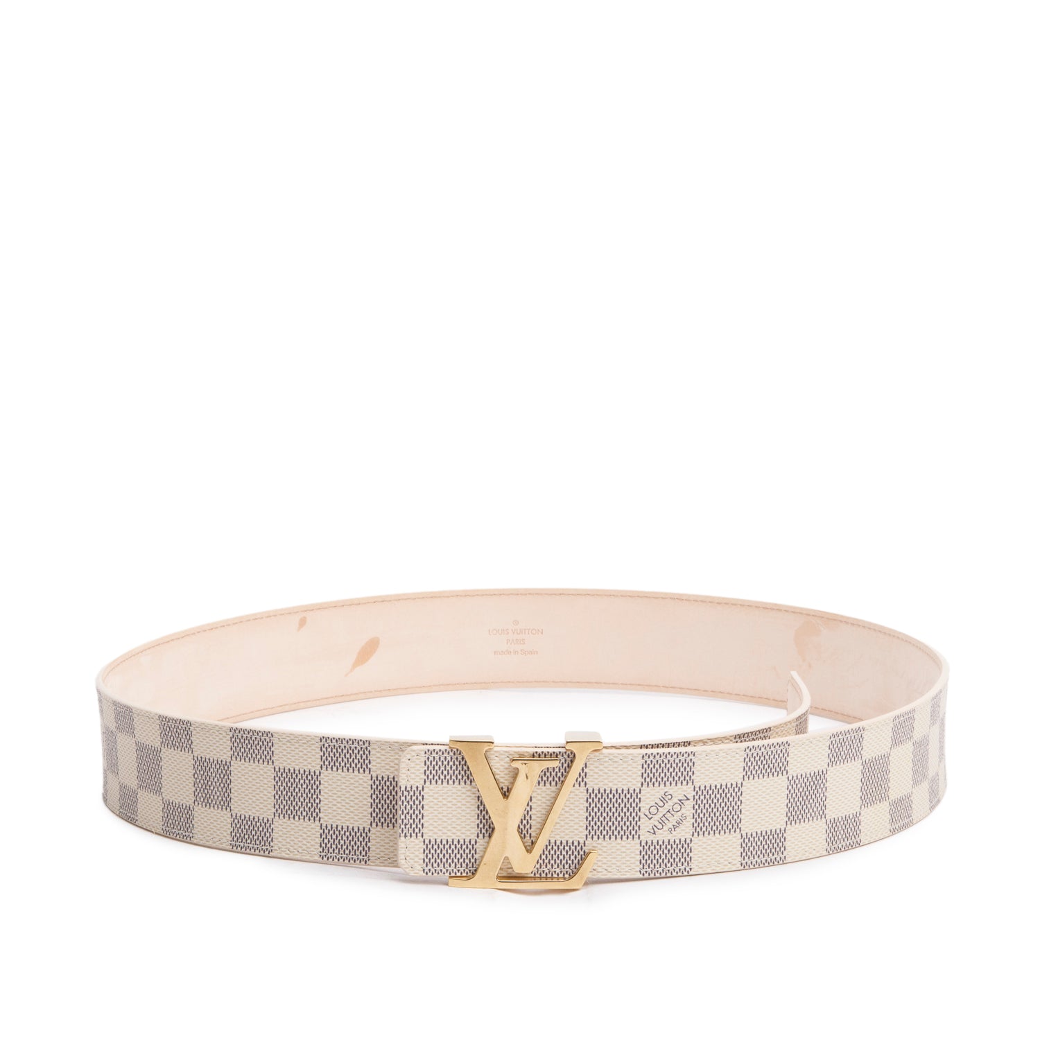 Louis Vuitton Damier Azue Canvas LV Initials 40 MM Belt 95 38