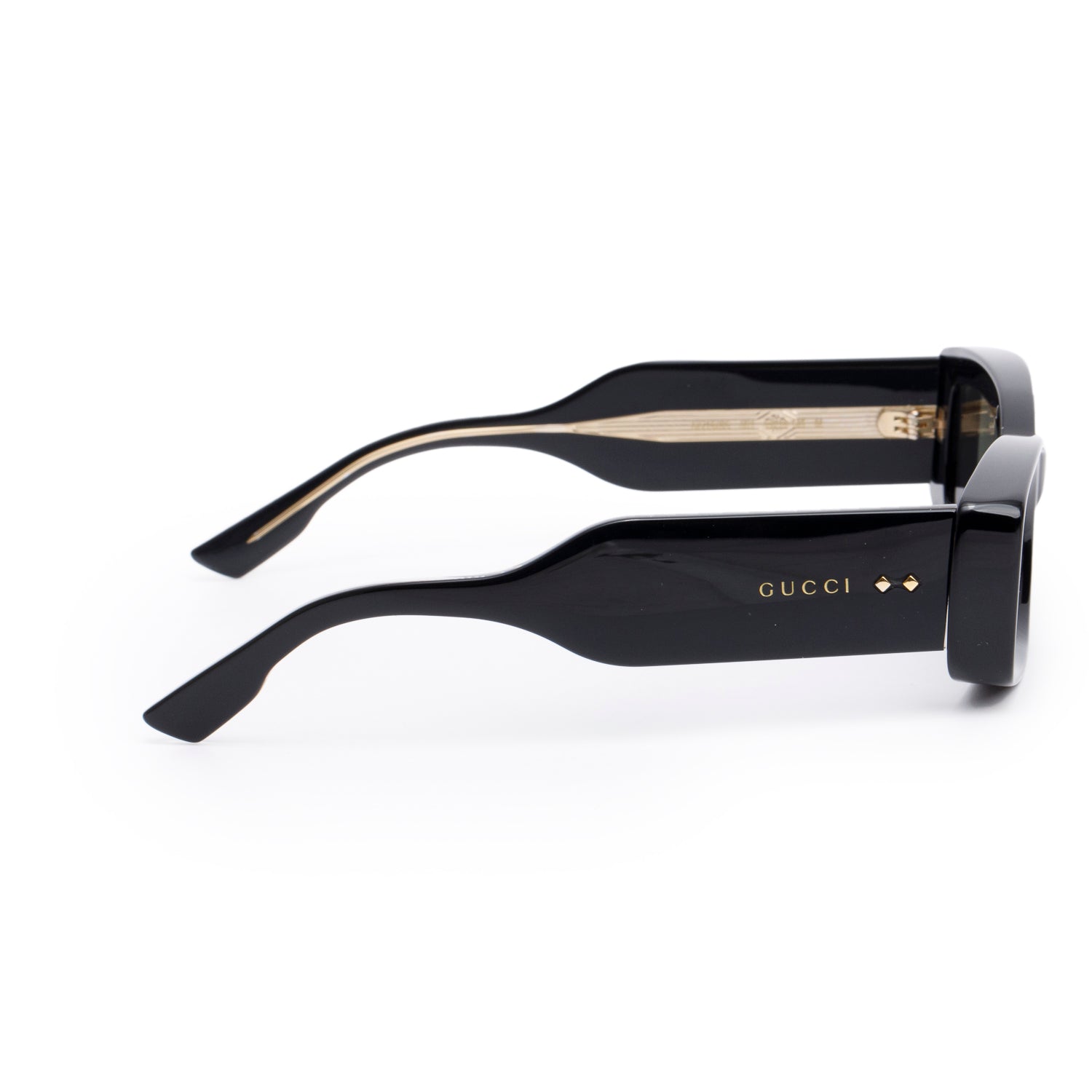 Gucci GG1528S Black Acetate Rectangle Sunglasses w/ Case