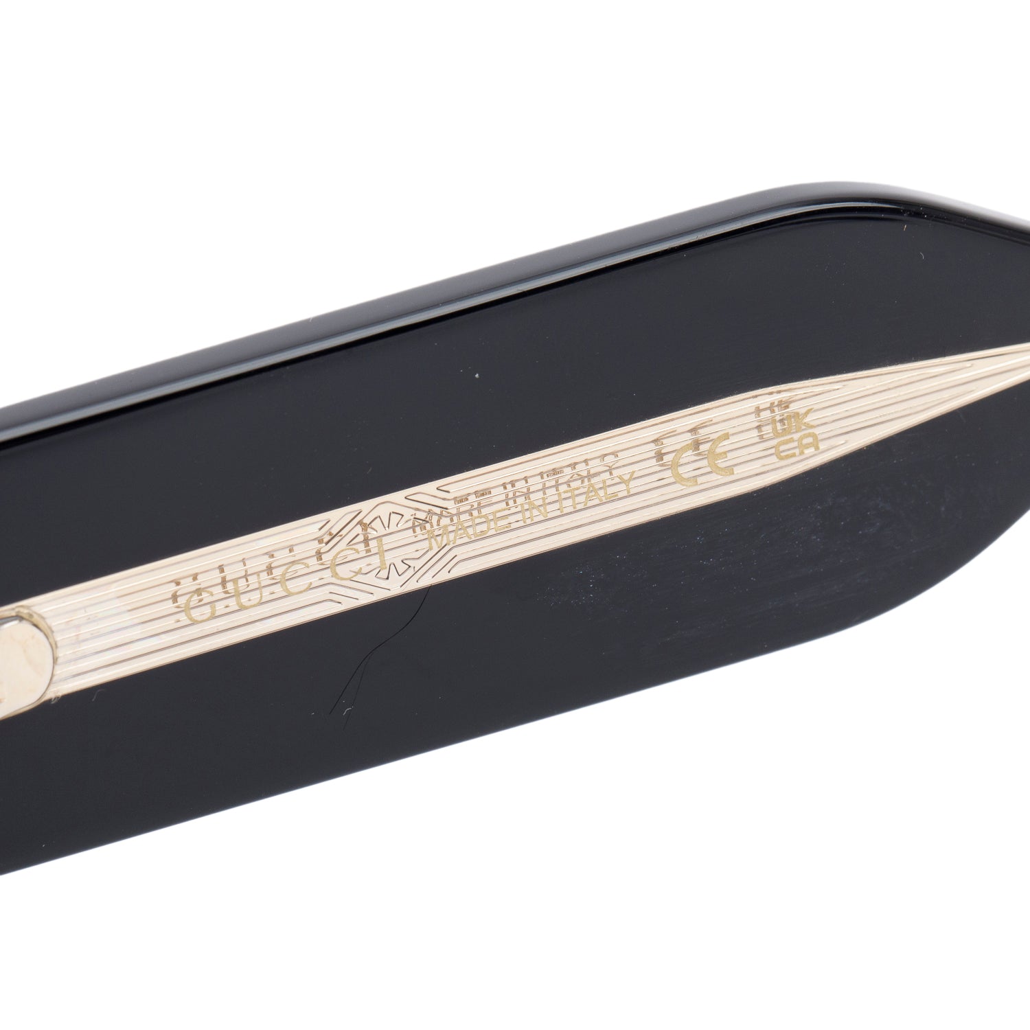 Gucci GG1528S Black Acetate Rectangle Sunglasses w/ Case