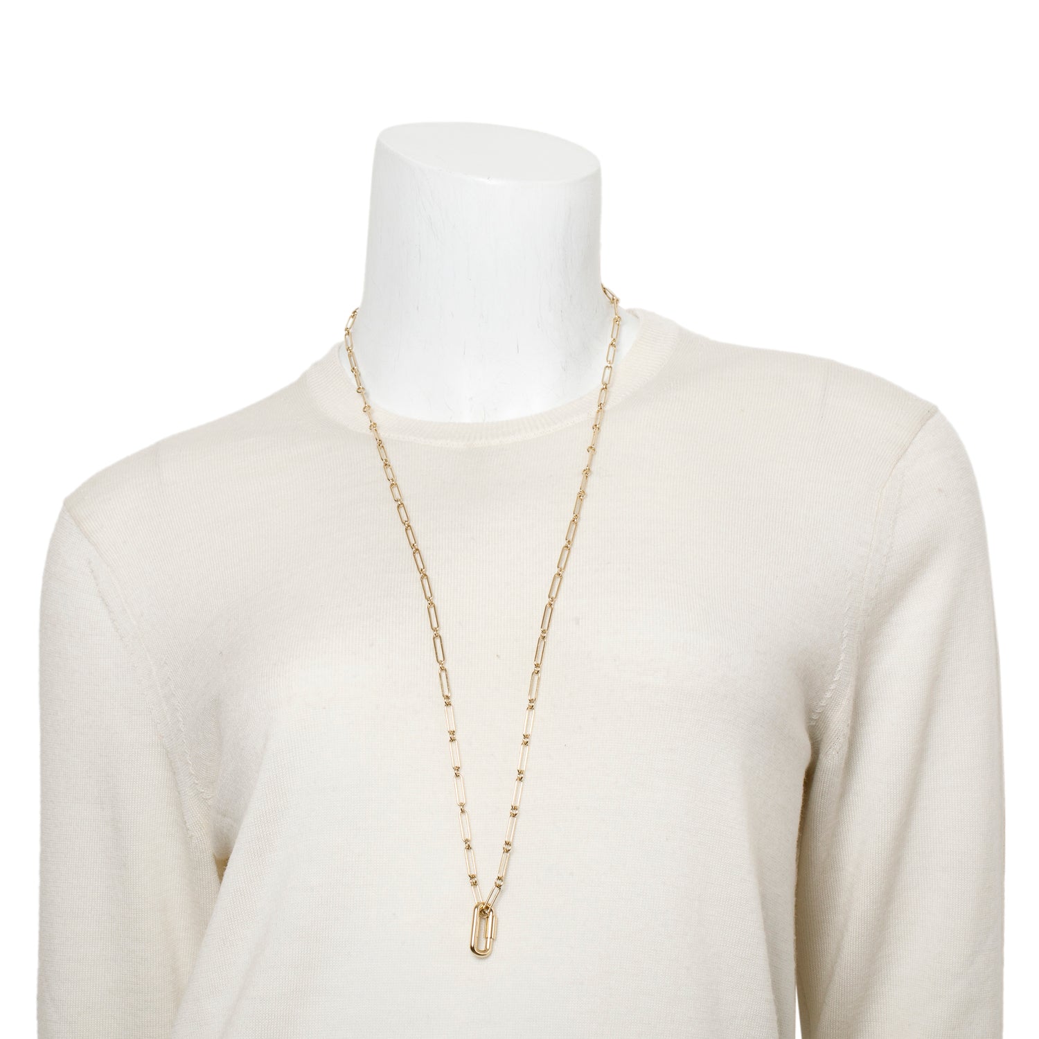 Hermes Gold-Plated Curiosite Long Necklace w/ Box