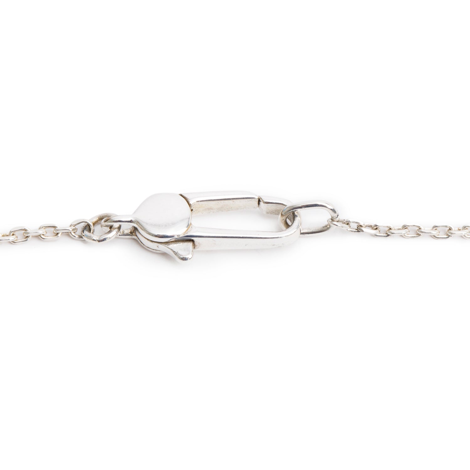 Gucci Sterling Silver Trademark Heart Pendant Necklace