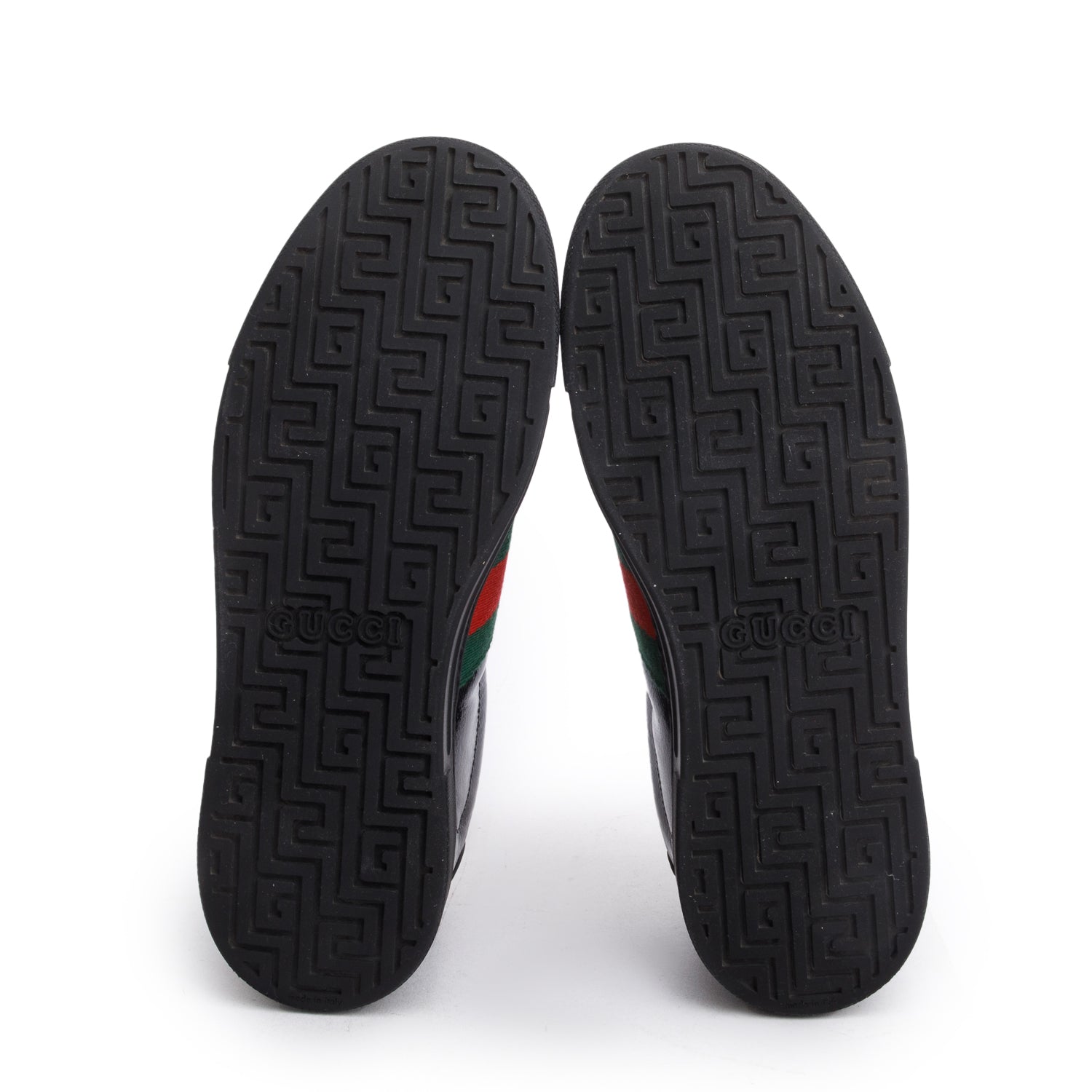 Gucci Black GG Crystal Supreme Monogram Ace Sneakers, Men's 6.5