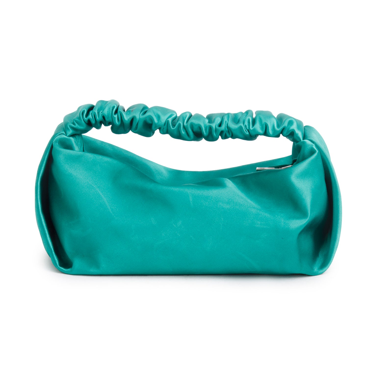 Alexander Wang Green Satin Mini Scrunchie Bag