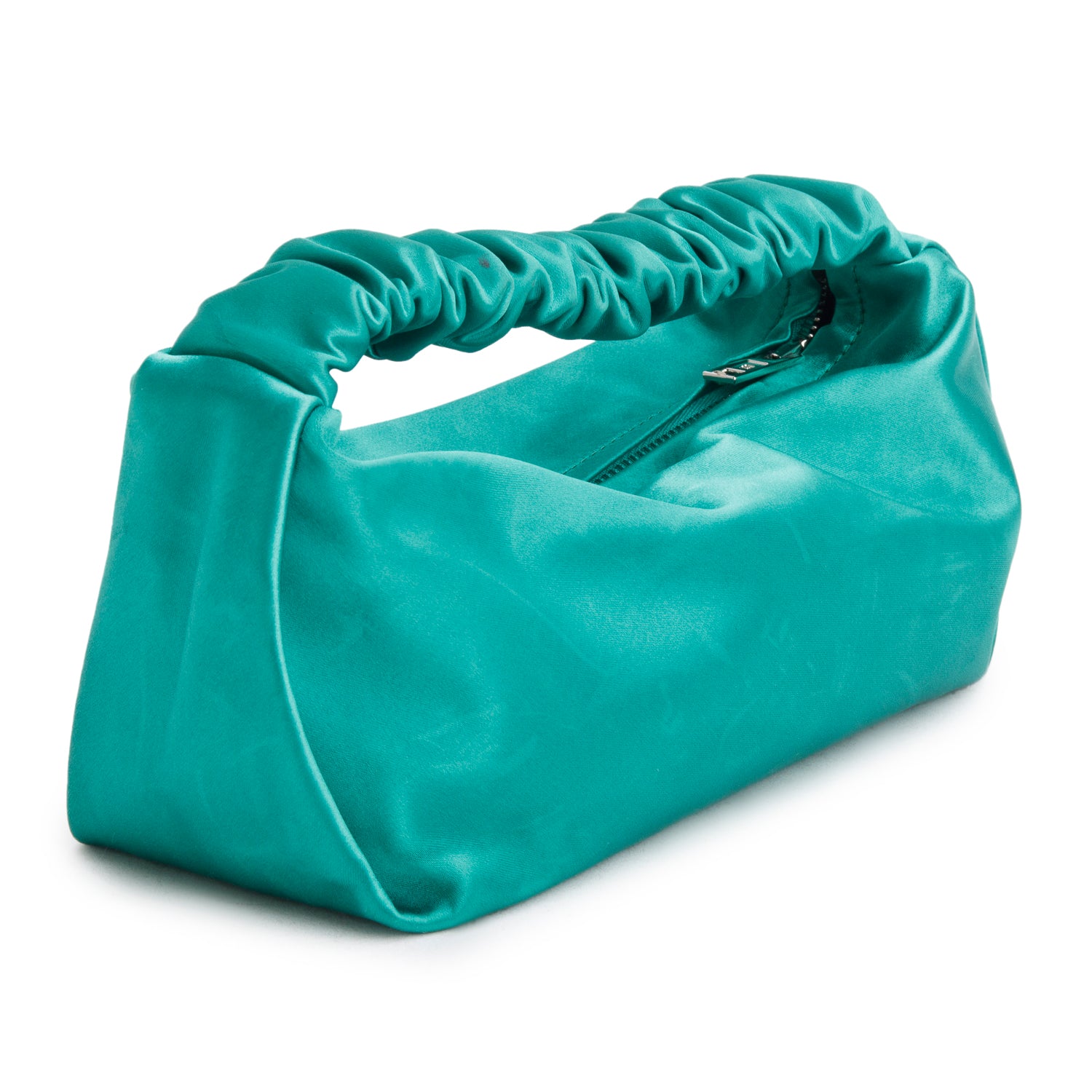 Alexander Wang Green Satin Mini Scrunchie Bag