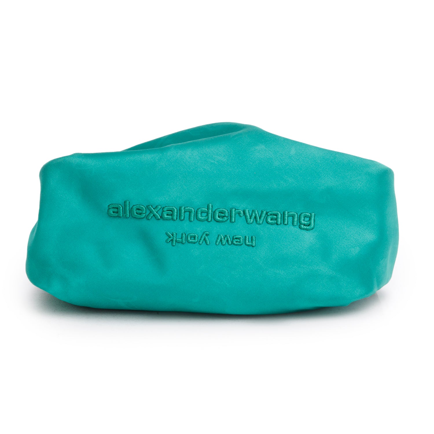 Alexander Wang Green Satin Mini Scrunchie Bag
