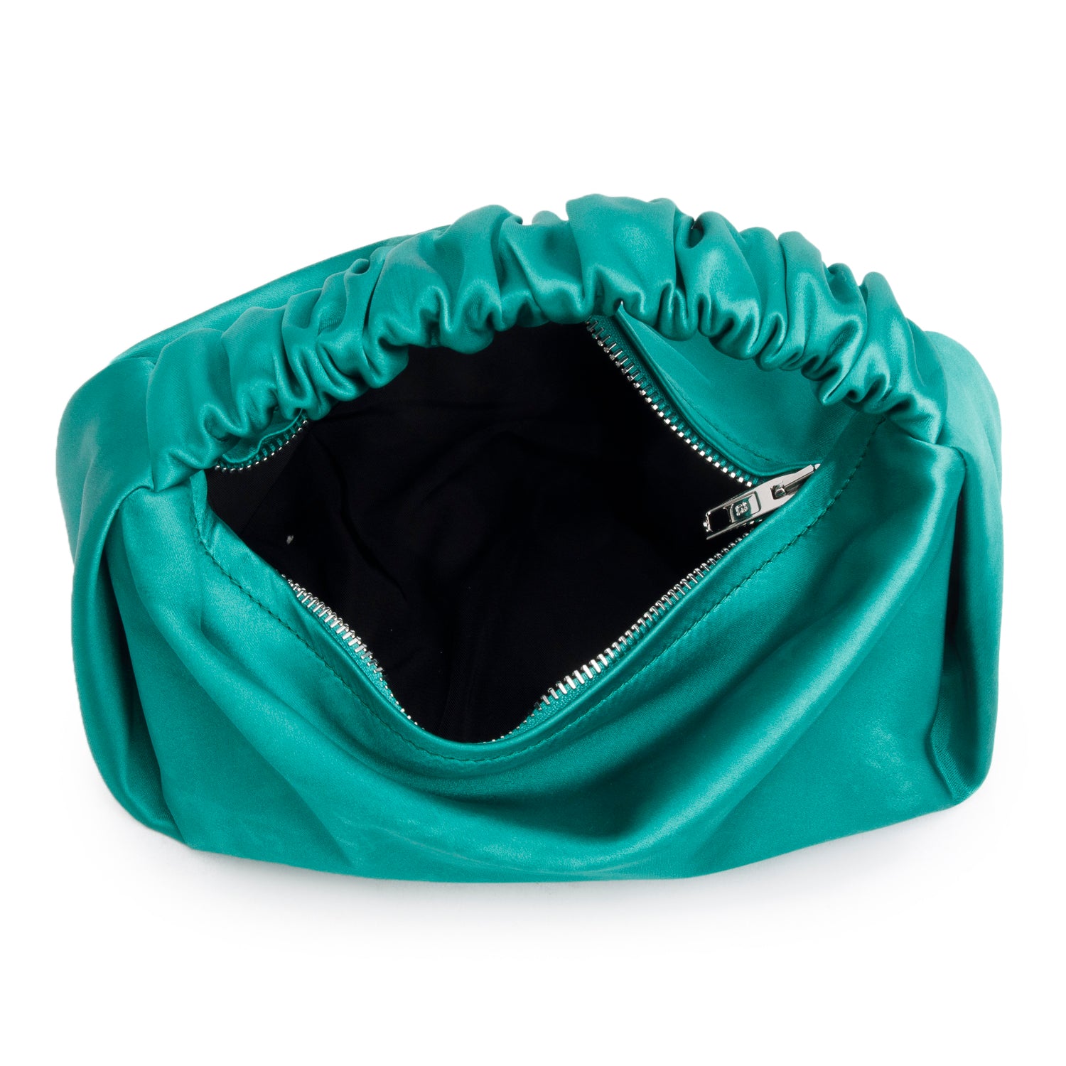 Alexander Wang Green Satin Mini Scrunchie Bag