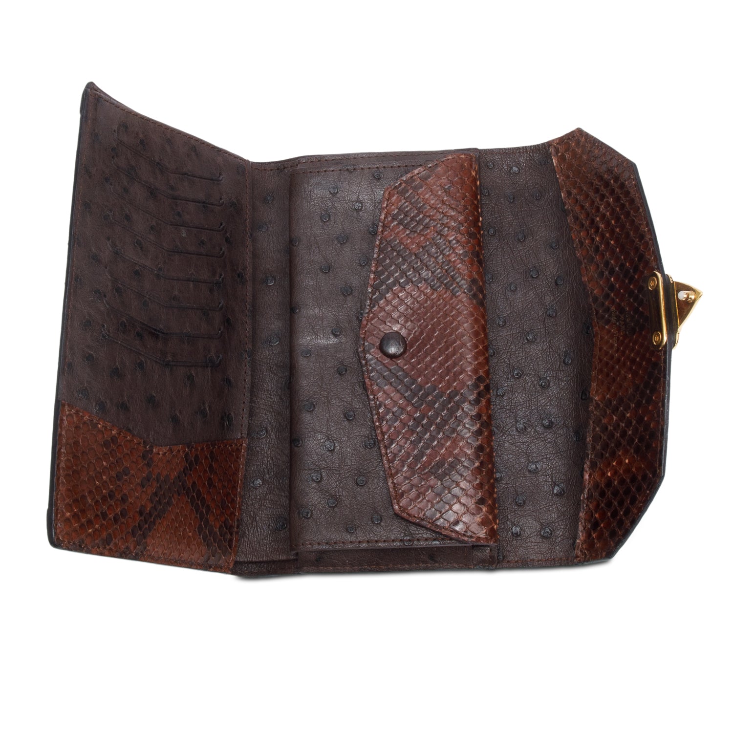Louis Vuitton Monogram Python Ostrich Lizard Majestueux Wallet