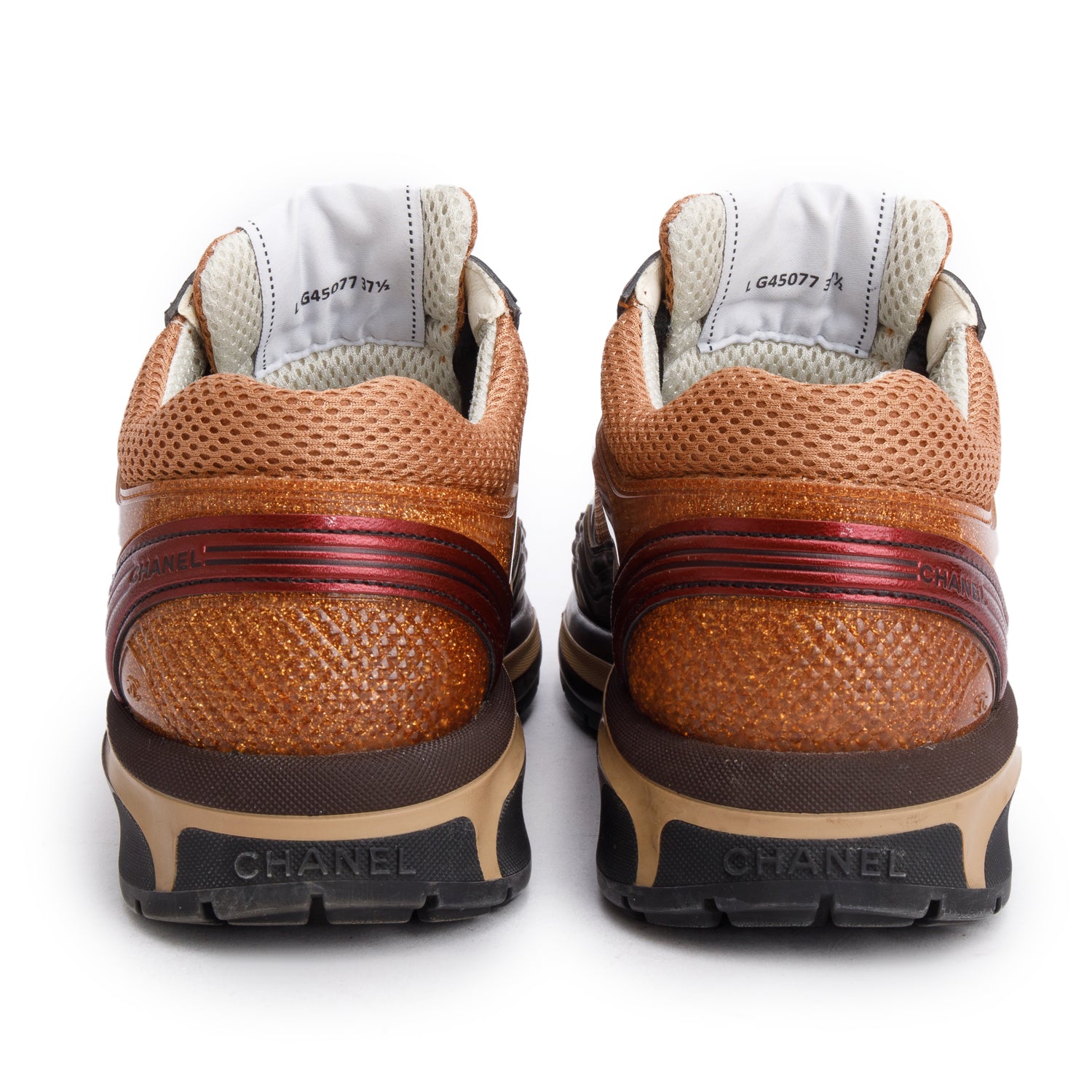 Chanel Multicolor Interlocking CC Logo Mesh Sneakers, Size 37.5