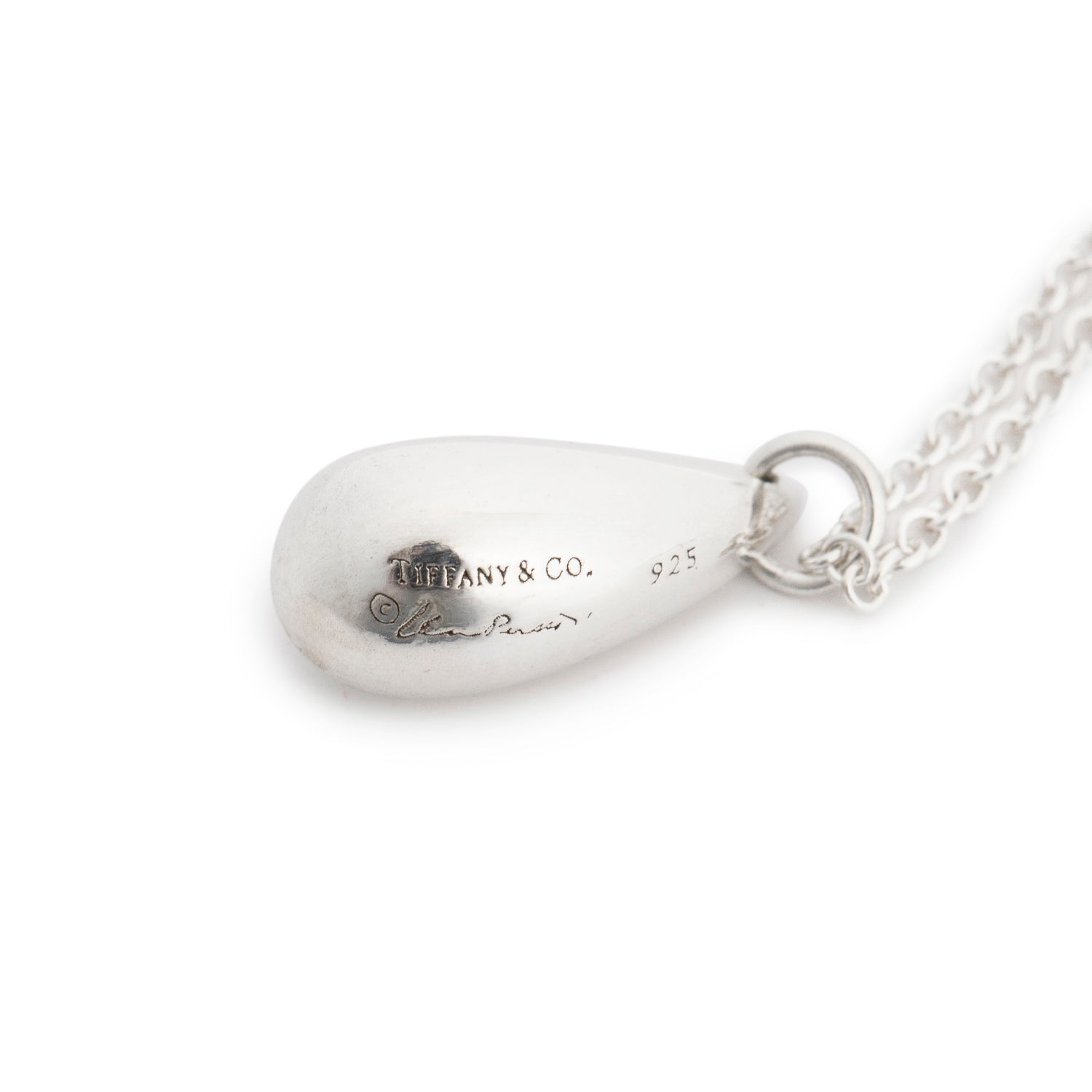 Tiffany & Co. Elsa Peretti Sterling Silver Teardrop Pendant Necklace