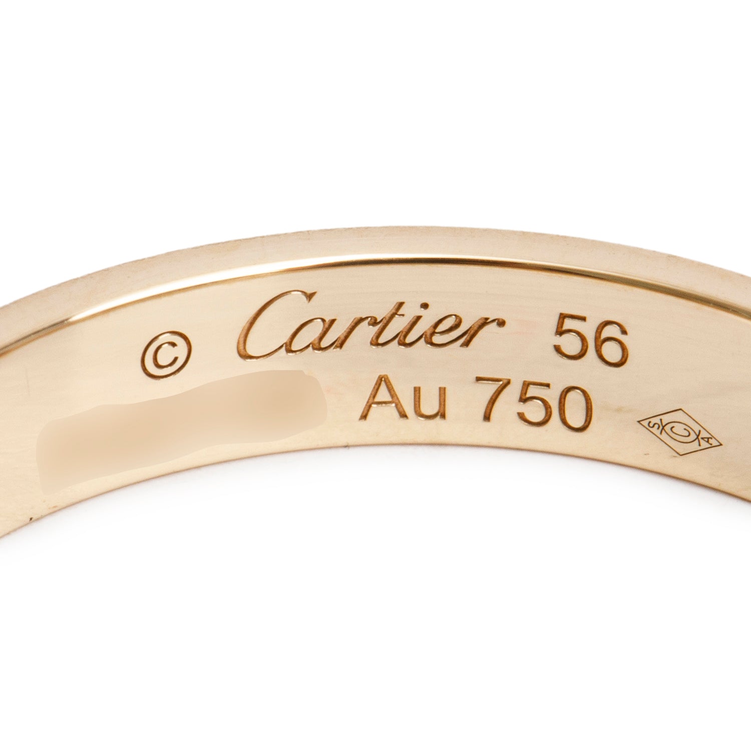 Cartier 2022 18k Yellow Gold 3.6 mm Love Wedding Band Ring, Size 56 7.75 w/ Box & Certificate