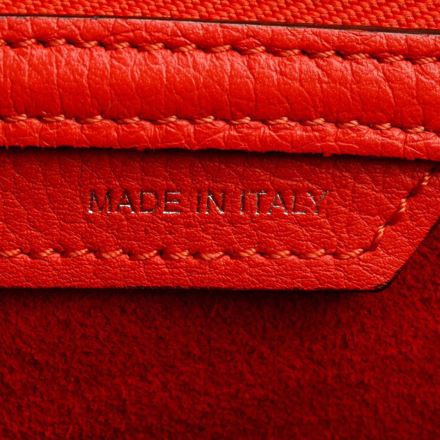 Celine Orange Calfskin Leather Micro Luggage Tote