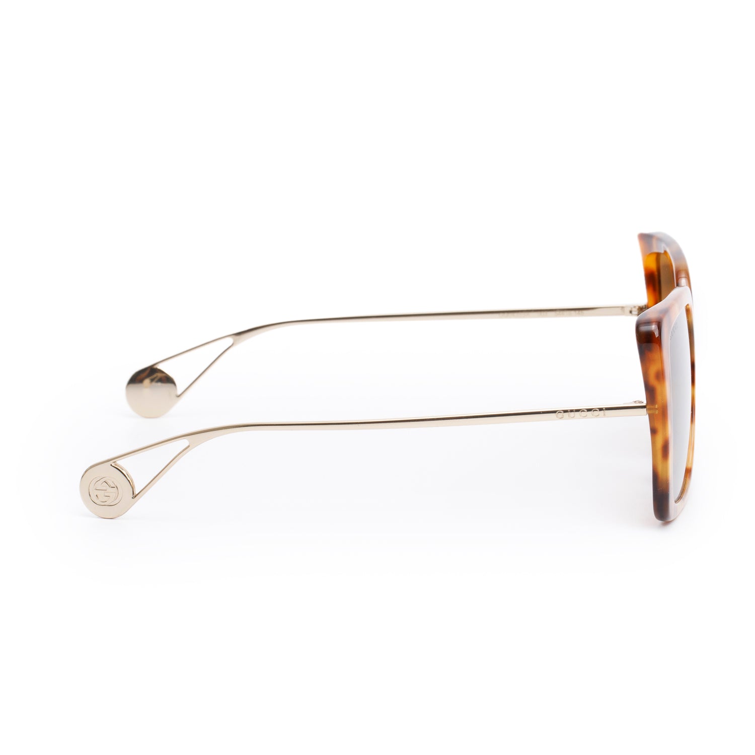 Gucci GG0435SA Tortoise Acetate Square Sunglasses w/ Case