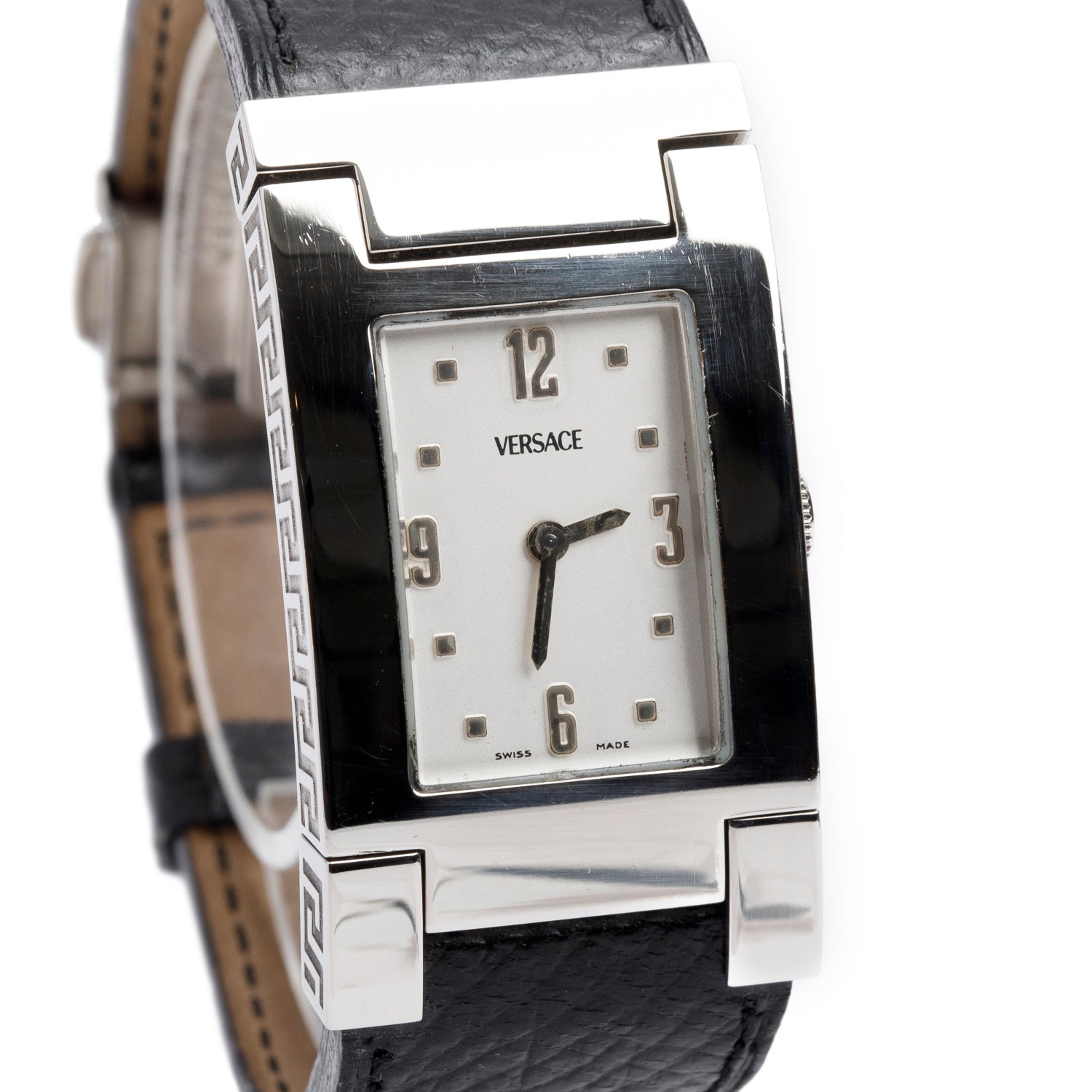 Versace Stainless Steel On Fifth Quartz Watch Silver Dial