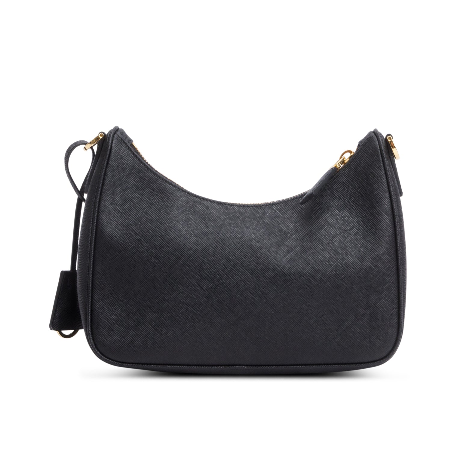 Prada Black Saffiano Lux Mini Re-Edition Shoulder Bag w/ Box & Straps