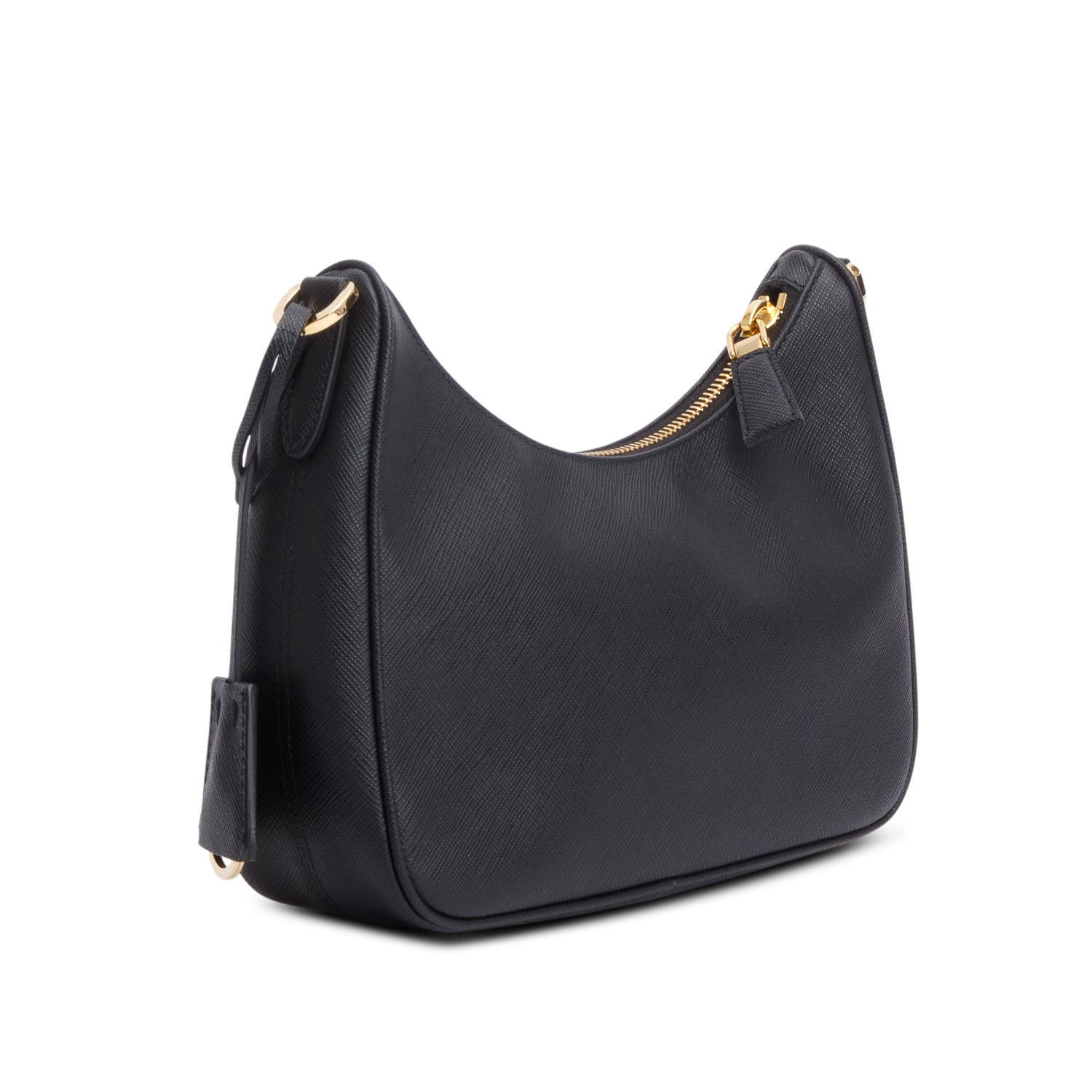 Prada Black Saffiano Lux Mini Re-Edition Shoulder Bag w/ Box & Straps