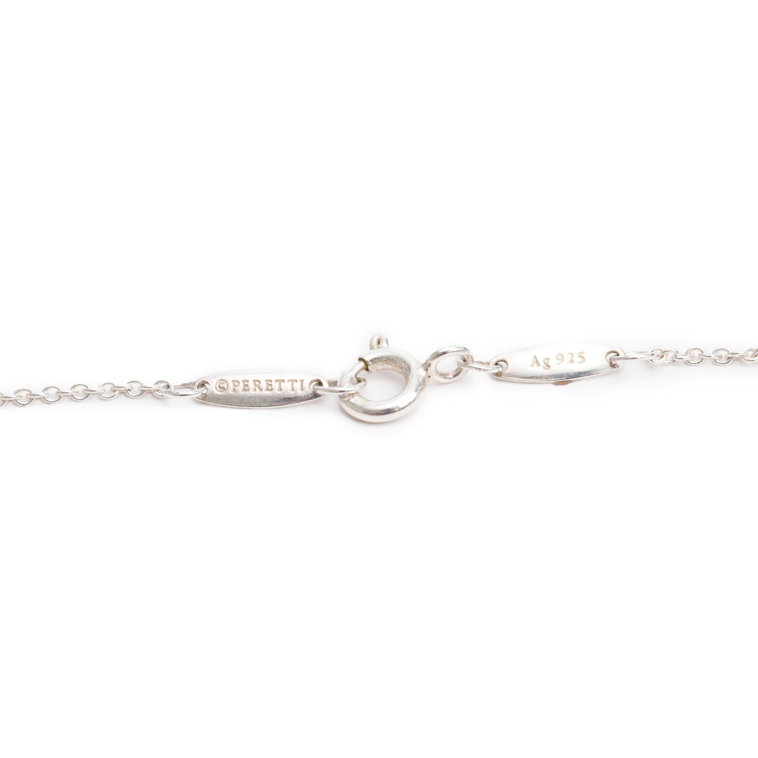 Tiffany & Co. Elsa Peretti Sterling Silver Mini 7 MM Open Heart Pendant Necklace