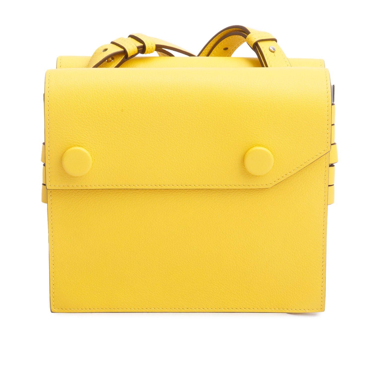 Hermes Jaune de Naples Evercolor Twins Bag w/ Box