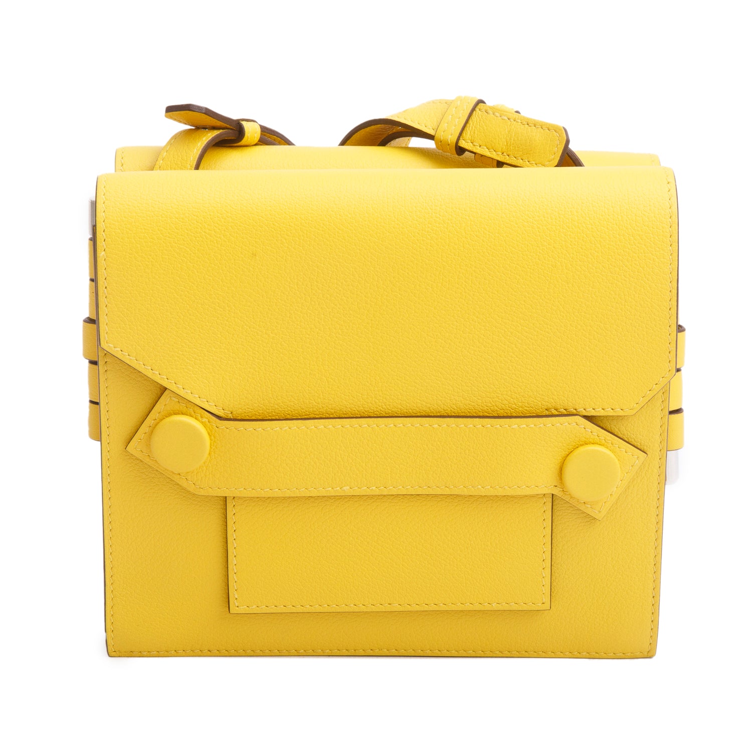 Hermes Jaune de Naples Evercolor Twins Bag w/ Box