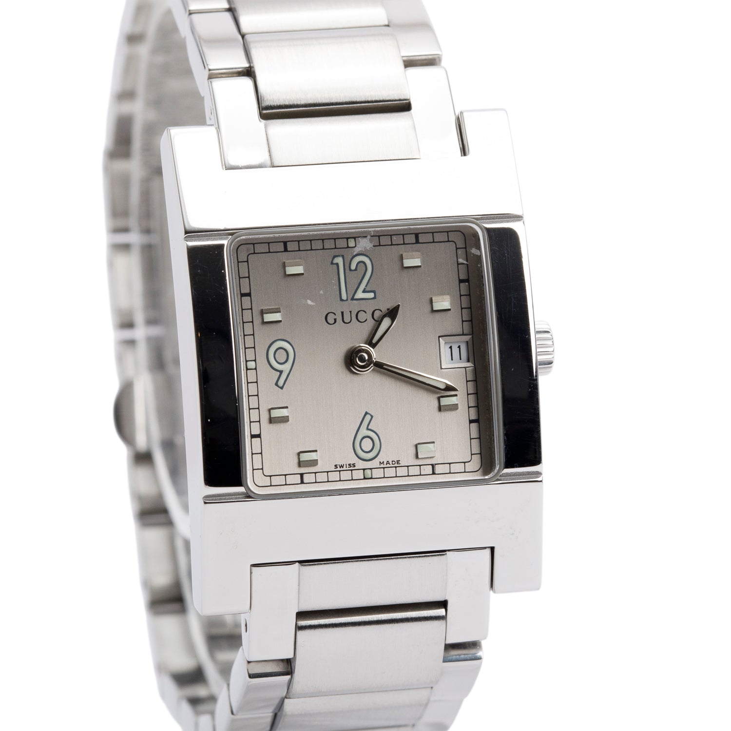 Gucci Stainless Steel 7700 Series Quartz Watch Silver Dial
