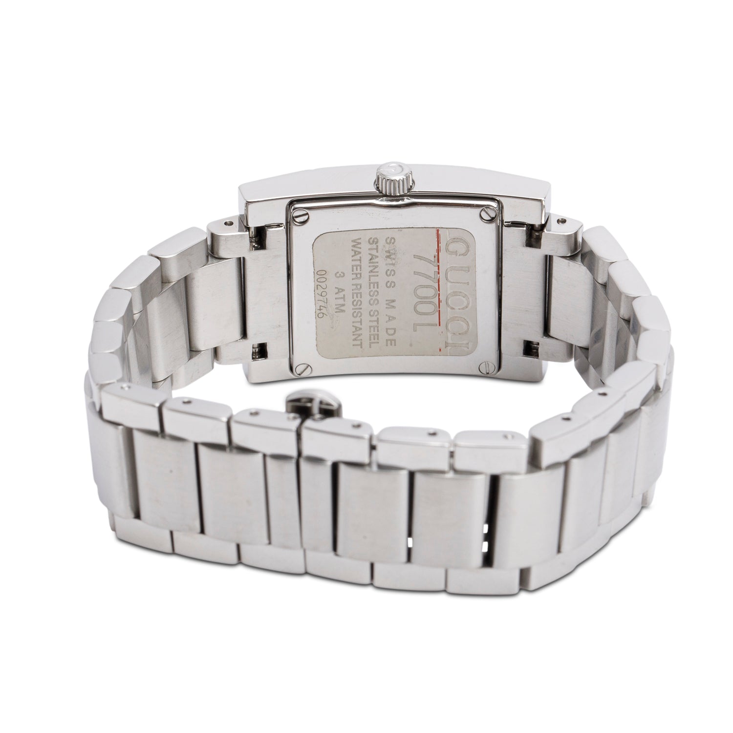 Gucci Stainless Steel 7700 Series Quartz Watch Silver Dial